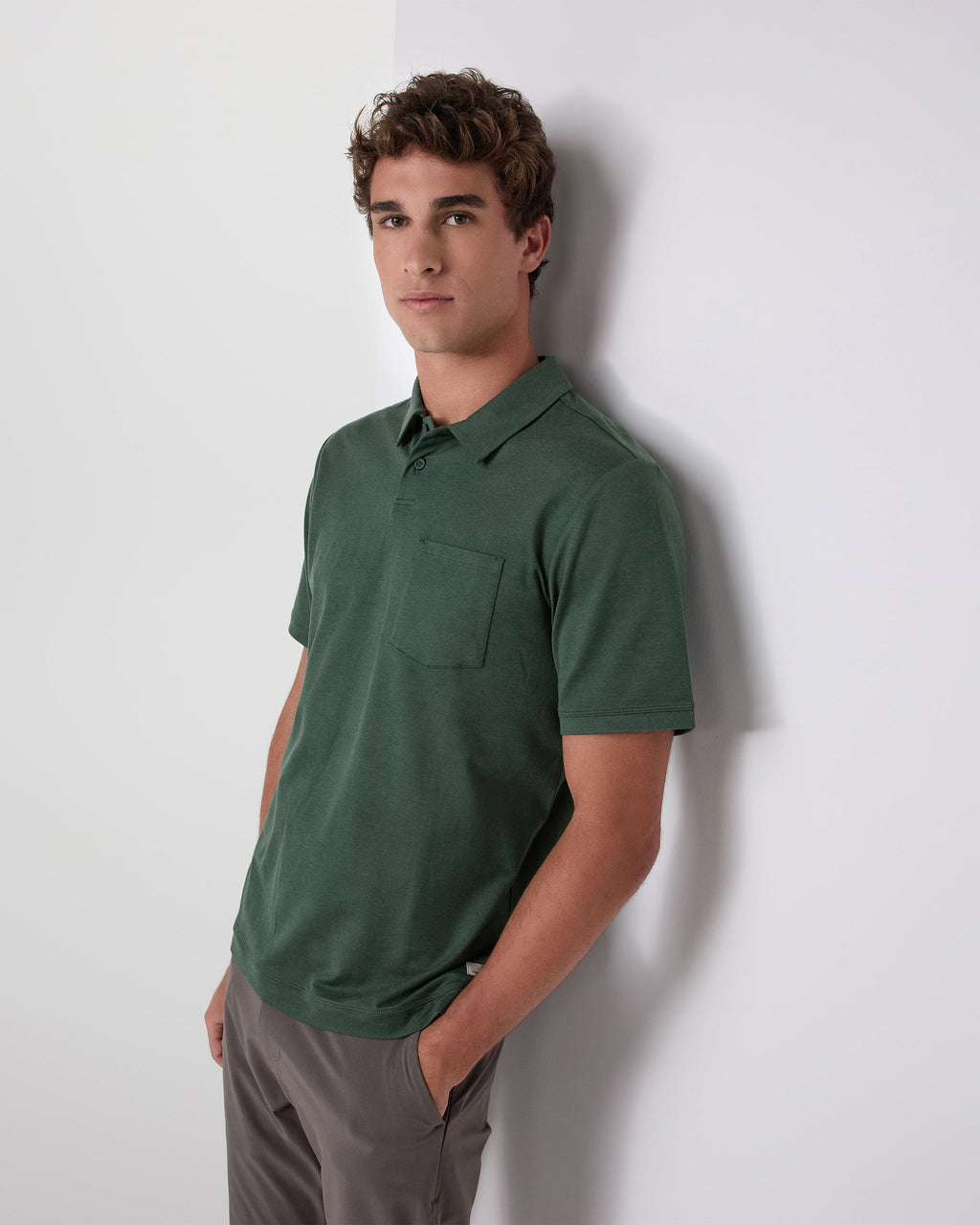 Short Sleeve Ponto Performance Polo | Marsh Heather