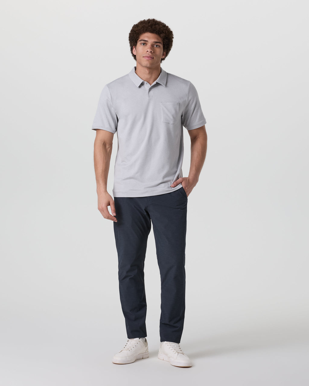 Short Sleeve Ponto Performance Polo | Frost Grey Heather