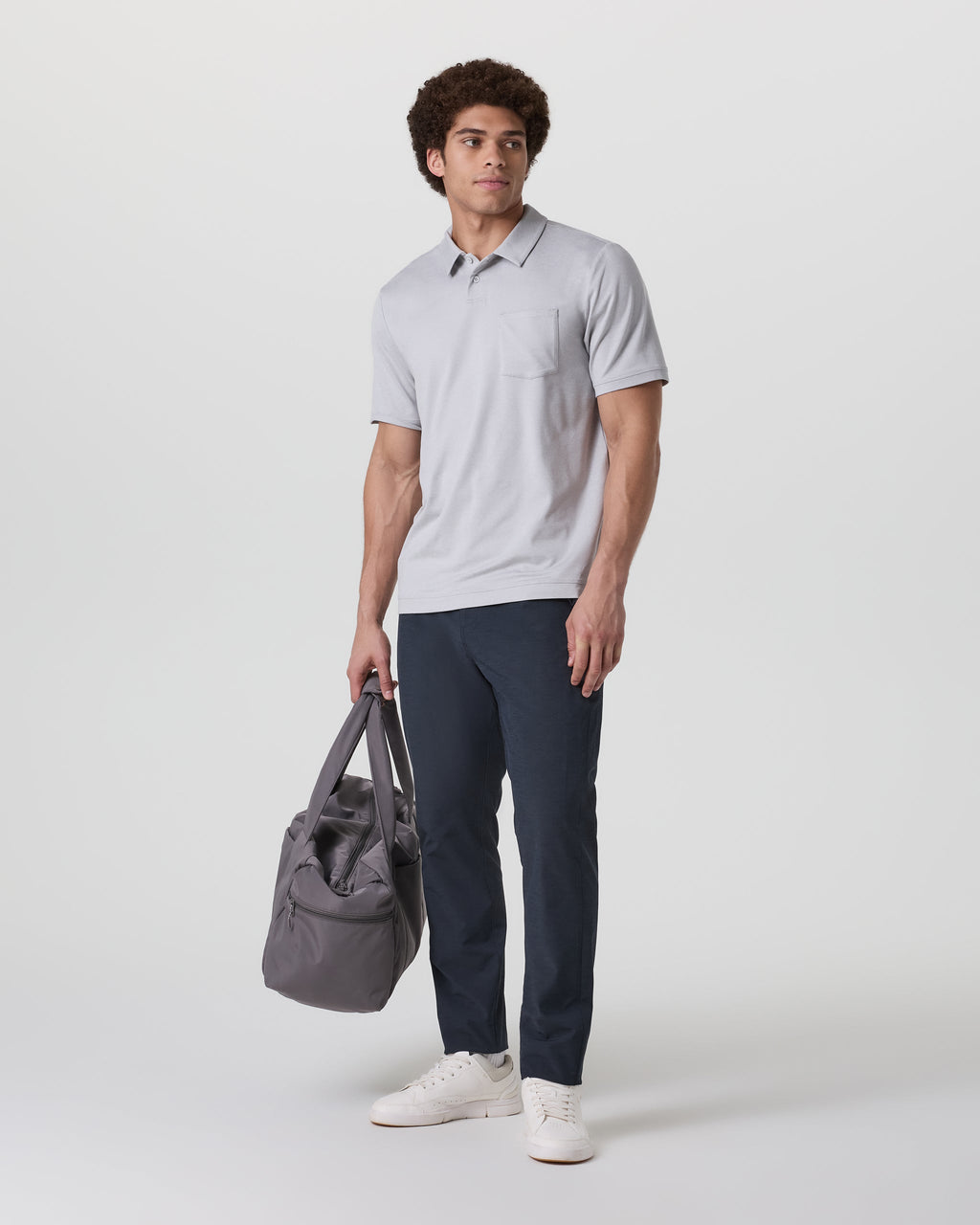 Short Sleeve Ponto Performance Polo | Frost Grey Heather