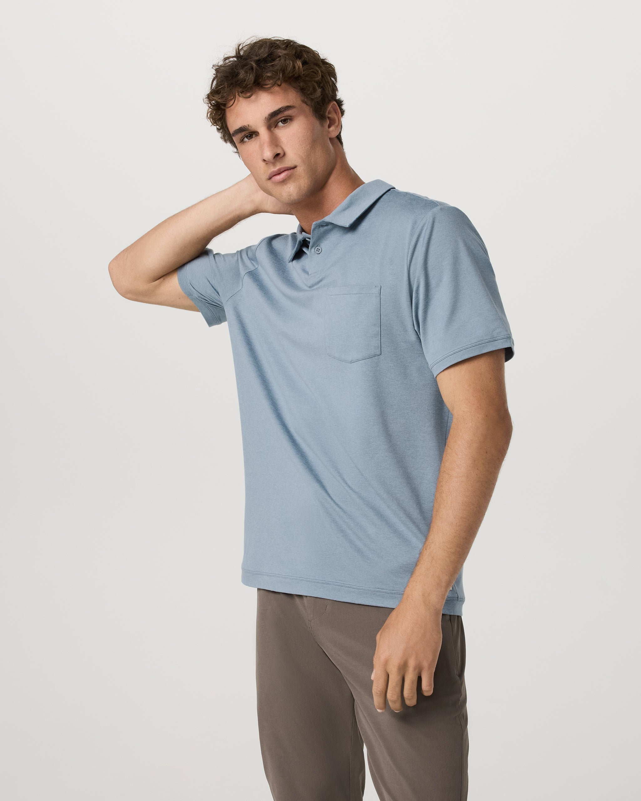 Short Sleeve Ponto Performance Polo | Flint Heather