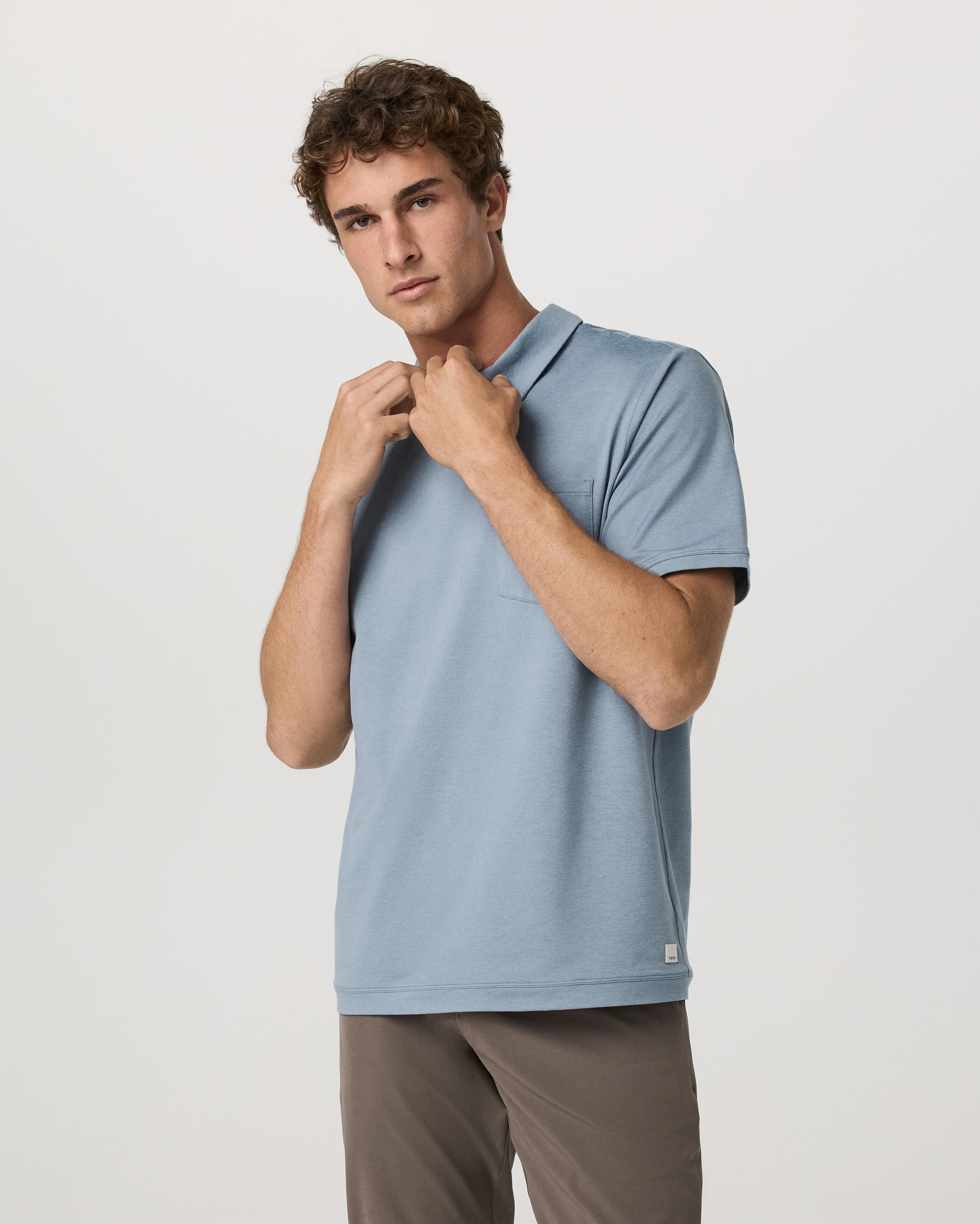 Short Sleeve Ponto Performance Polo | Flint Heather