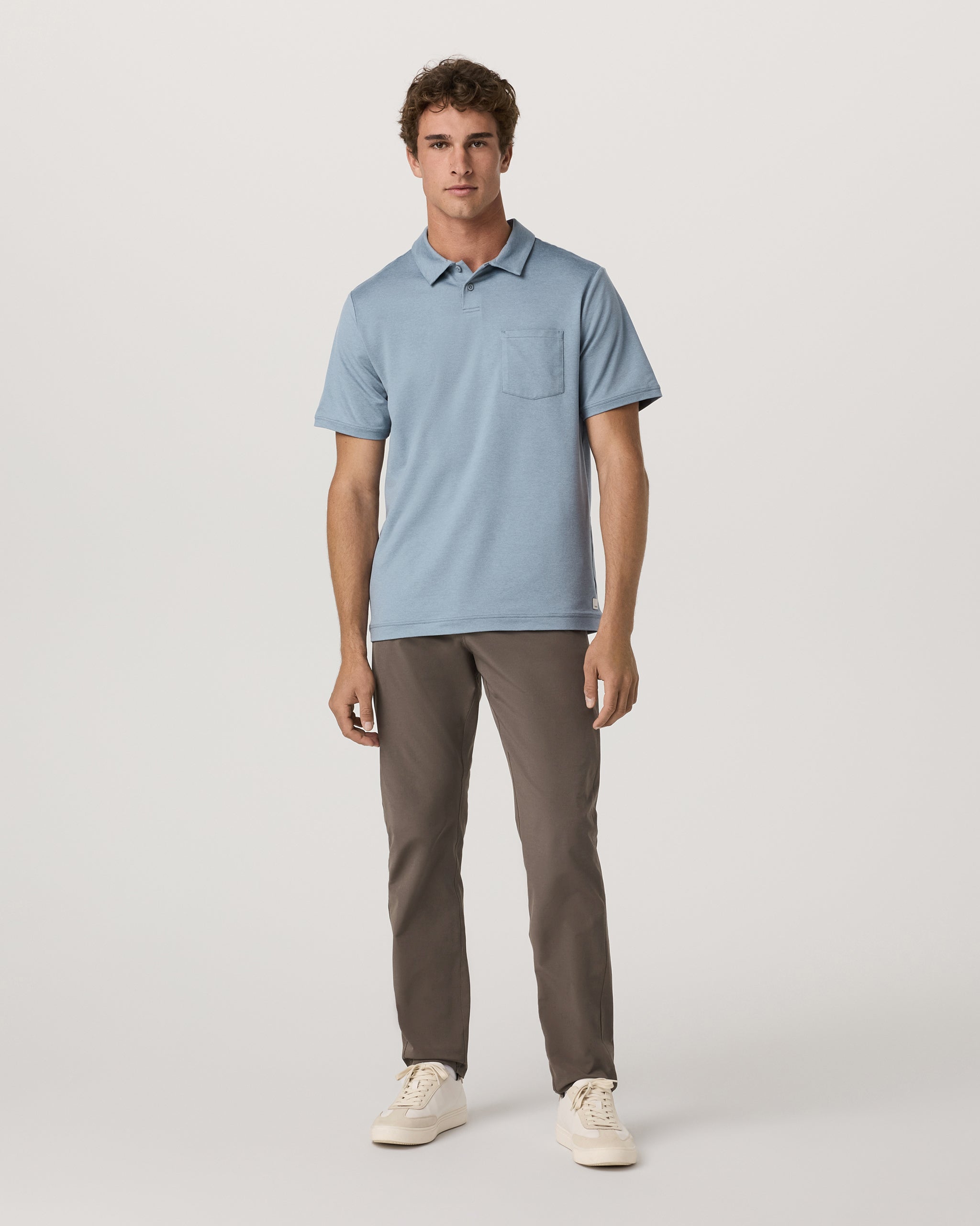 Short Sleeve Ponto Performance Polo | Flint Heather