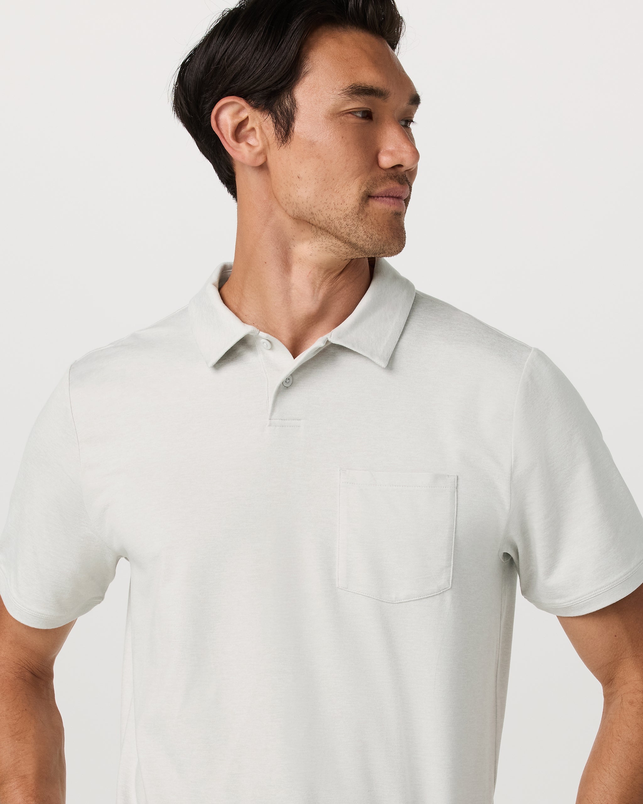 Short Sleeve Ponto Performance Polo | Salt Heather