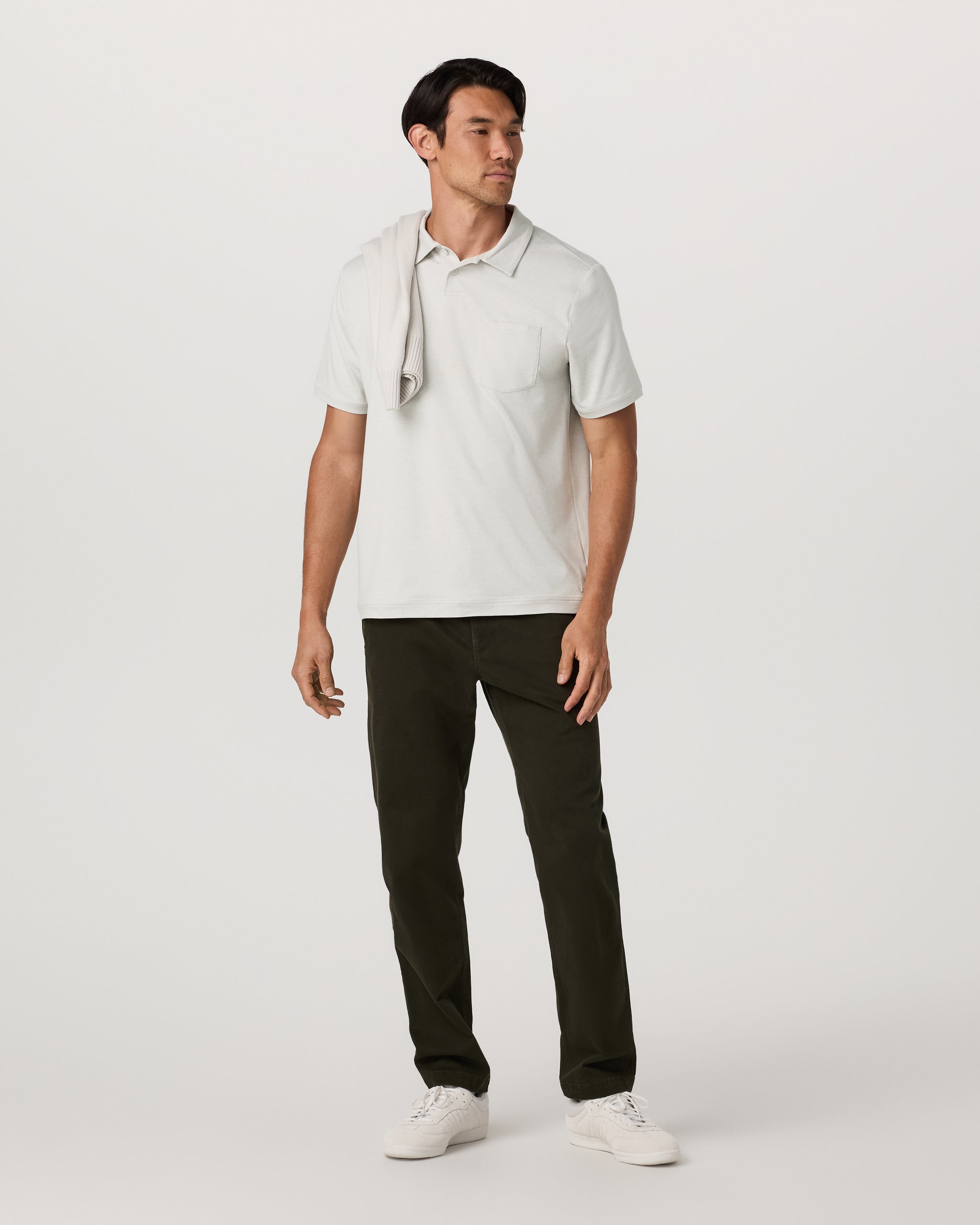 Short Sleeve Ponto Performance Polo | Salt Heather