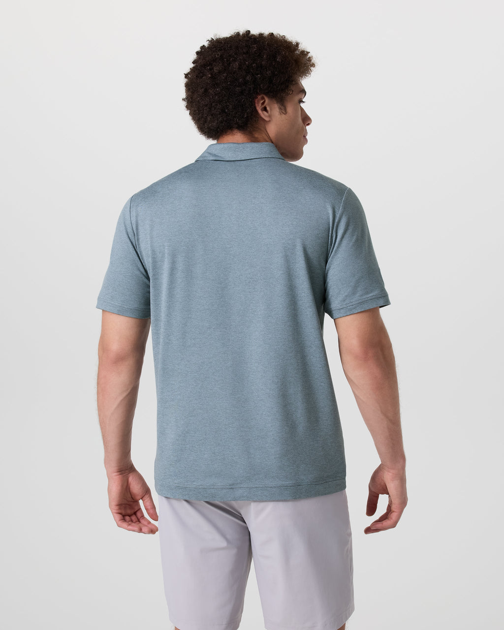 Short Sleeve Ponto Performance Polo | Dusty Blue Heather