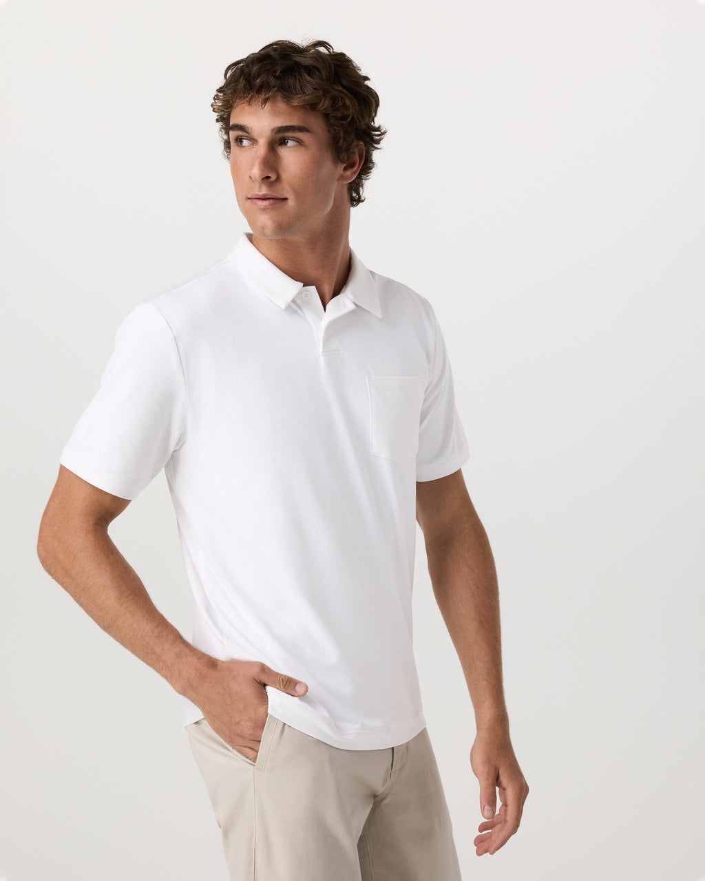 Short Sleeve Ponto Performance Polo | White
