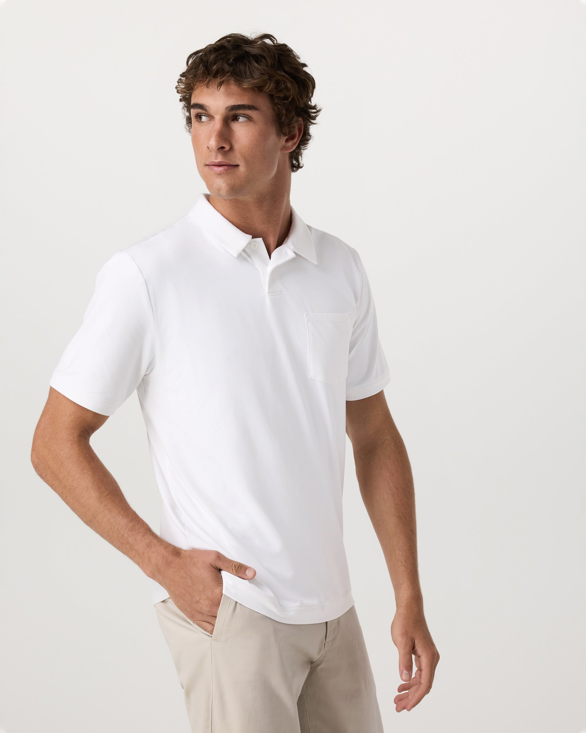 Short Sleeve Ponto Performance Polo | White