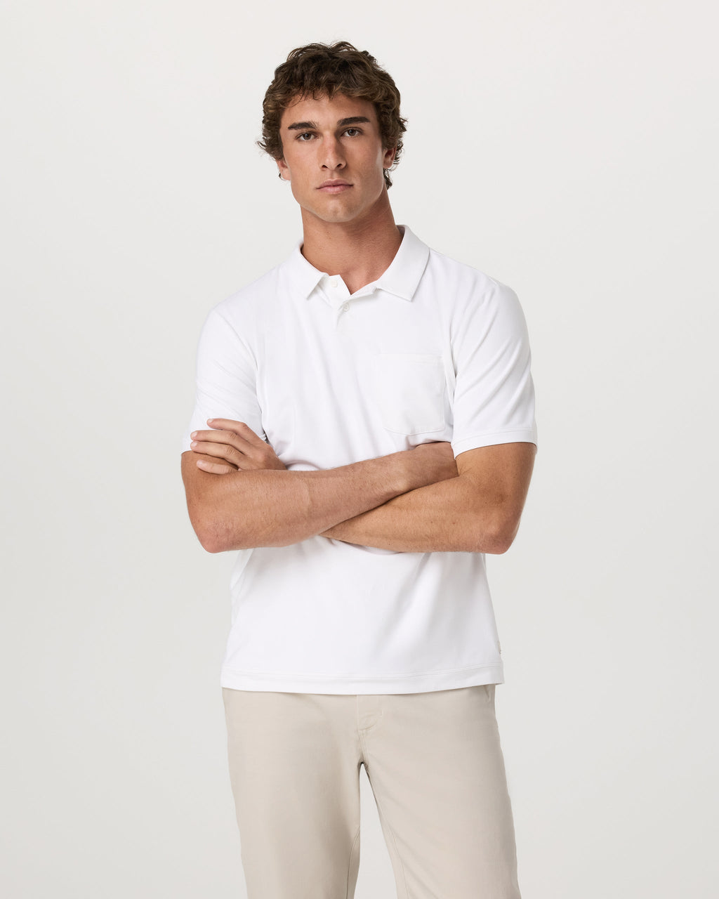 Short Sleeve Ponto Performance Polo | White