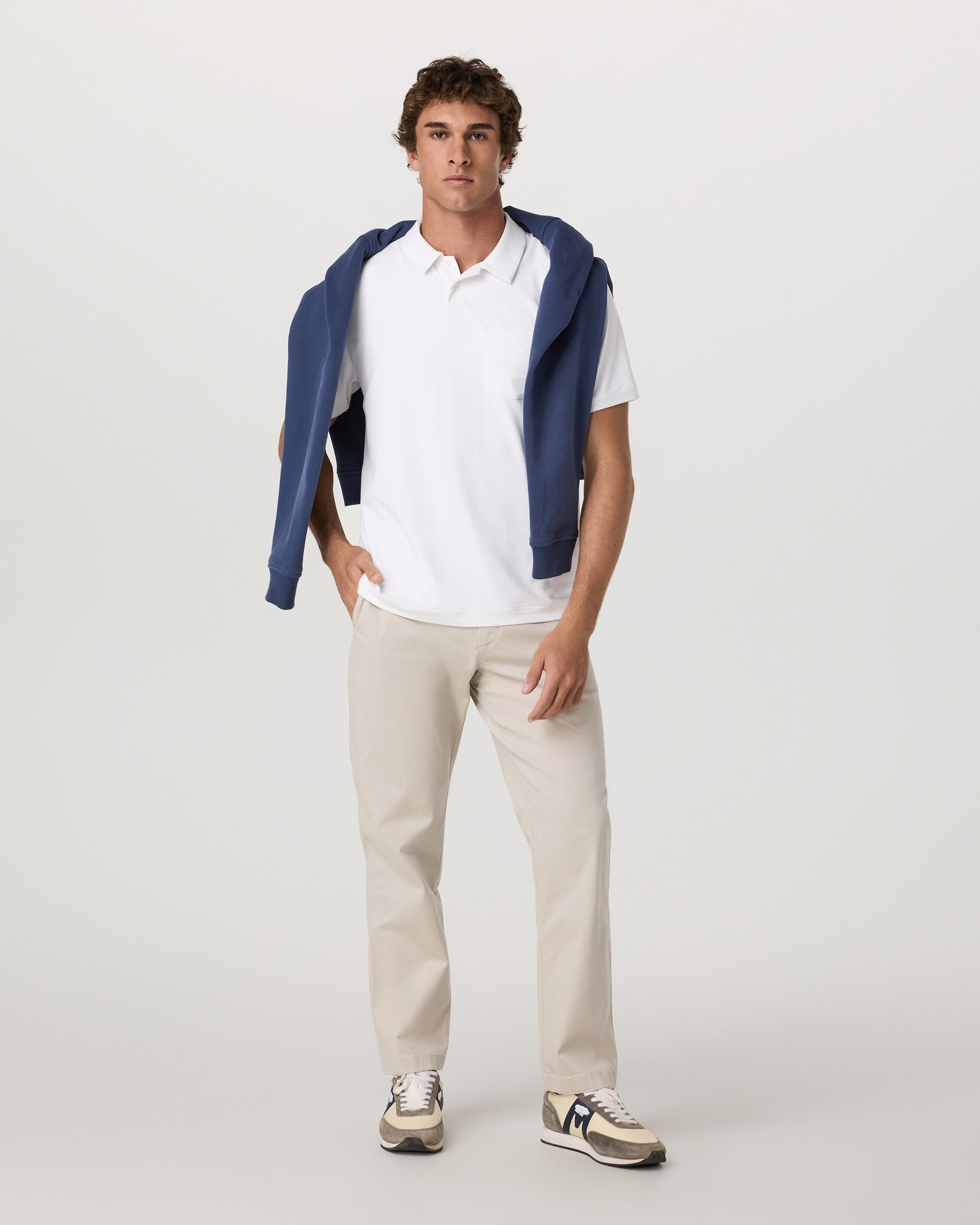 Short Sleeve Ponto Performance Polo | White