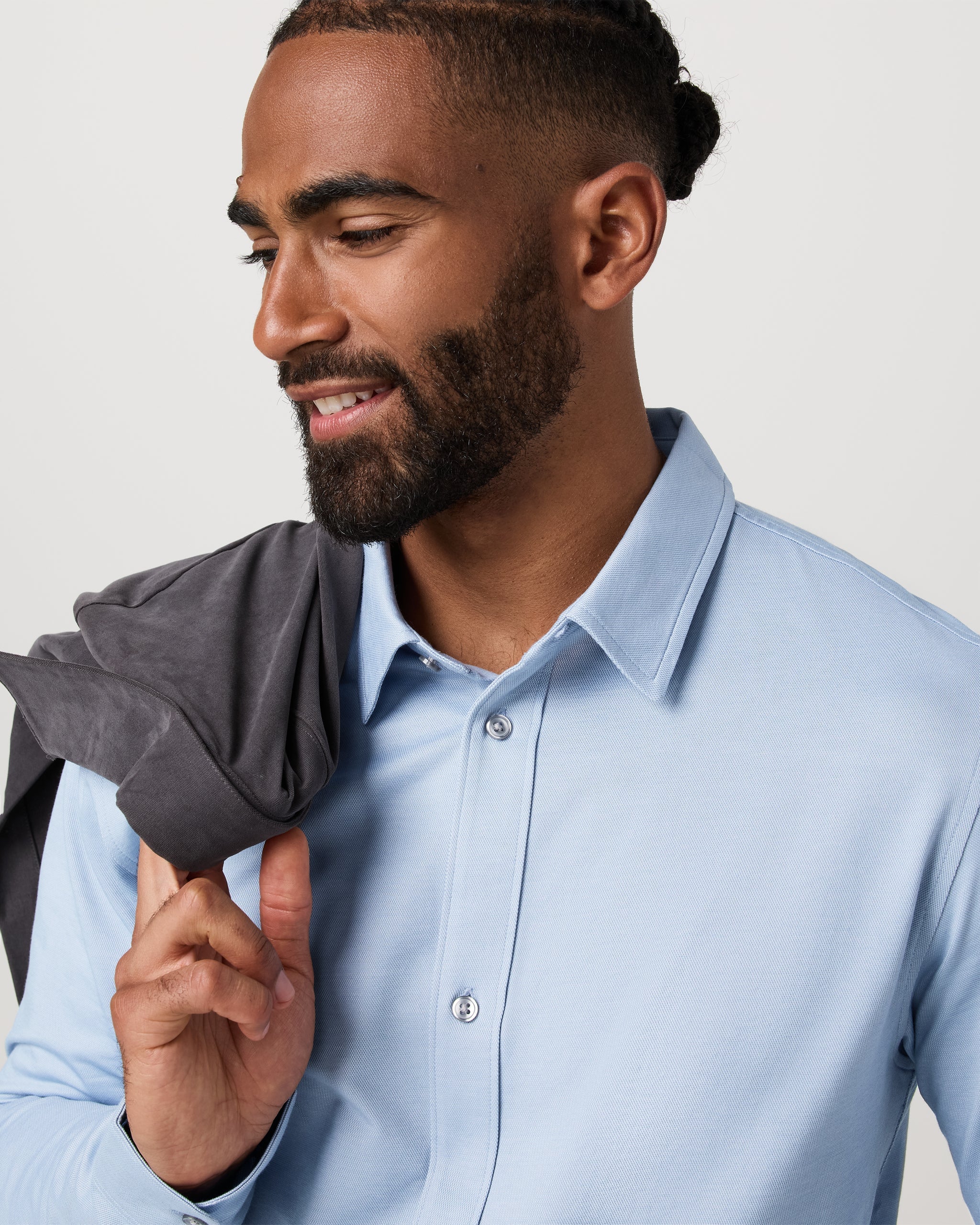 Long Sleeve Knit Oxford Button Down - Classic Fit | Blue Dusk