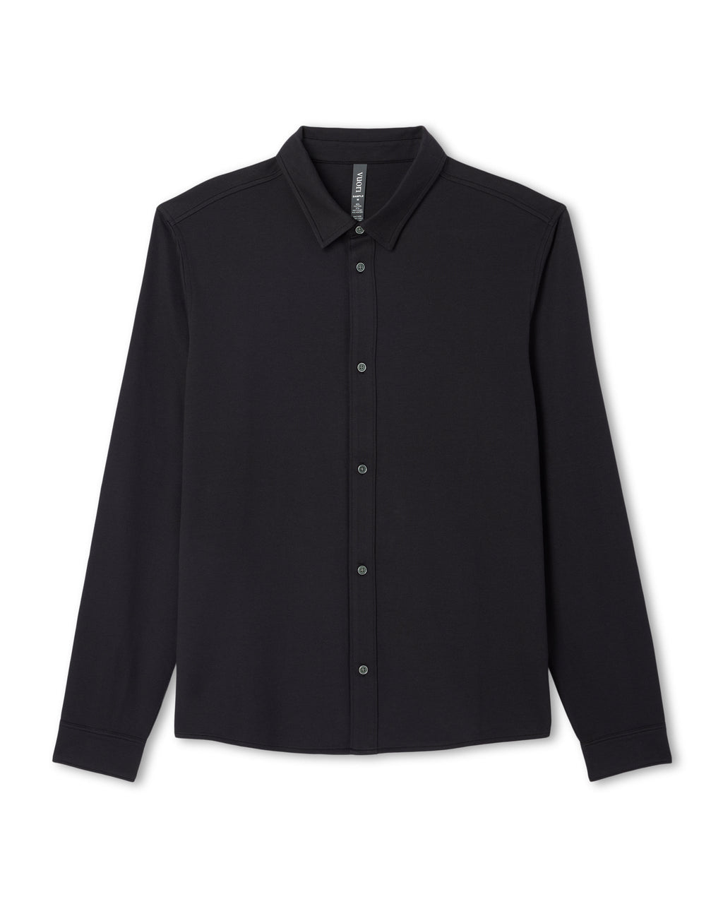 Long Sleeve Knit Oxford Button Down - Classic Fit | Black