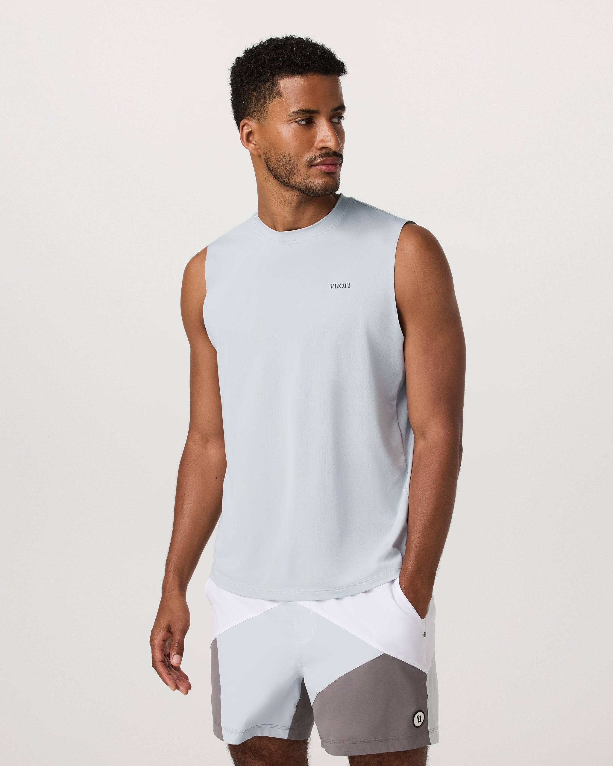 Sleeveless Viewpoint Muscle Tank 2.0 | Sky Grey