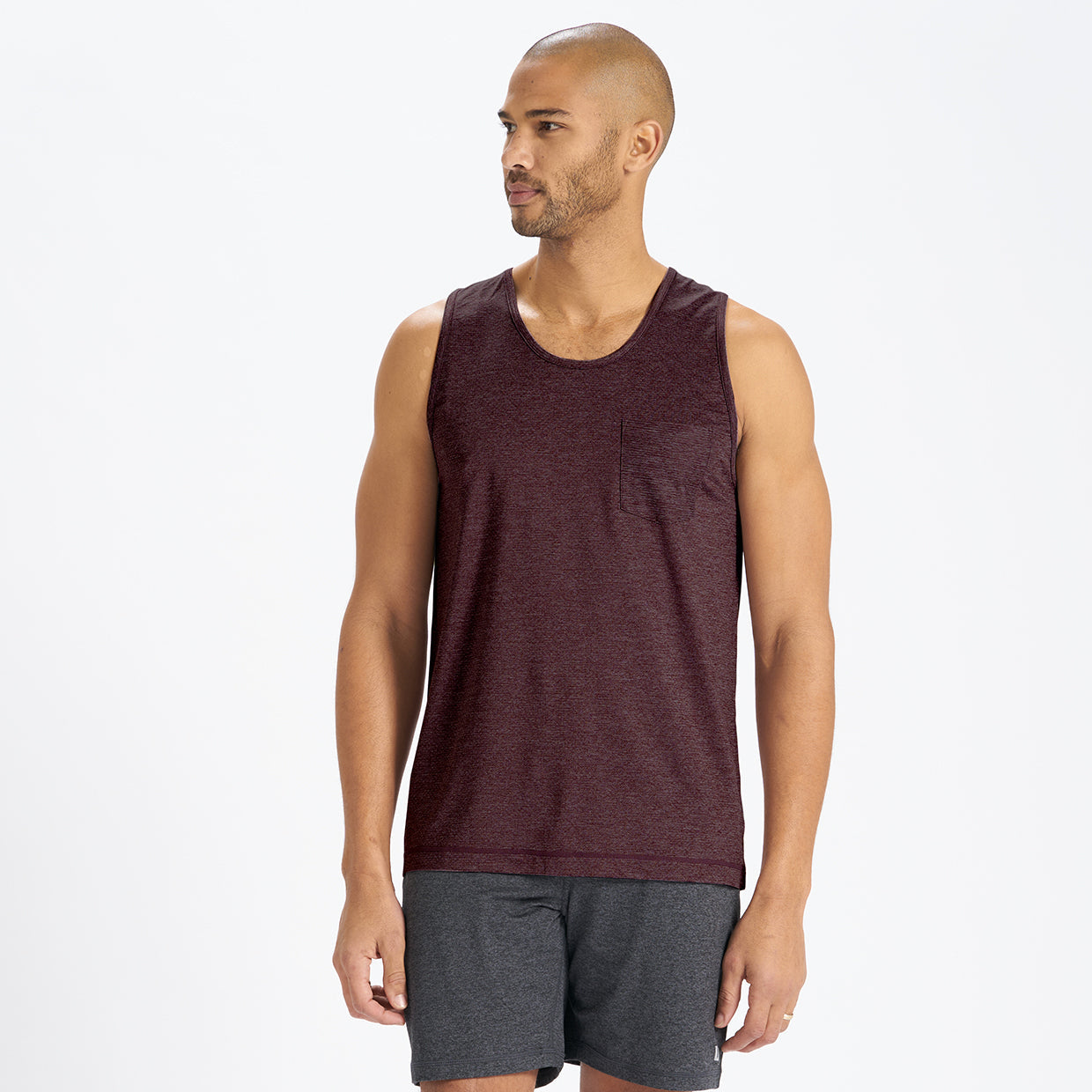 Tradewind Performance Tank | Oxblood Heather