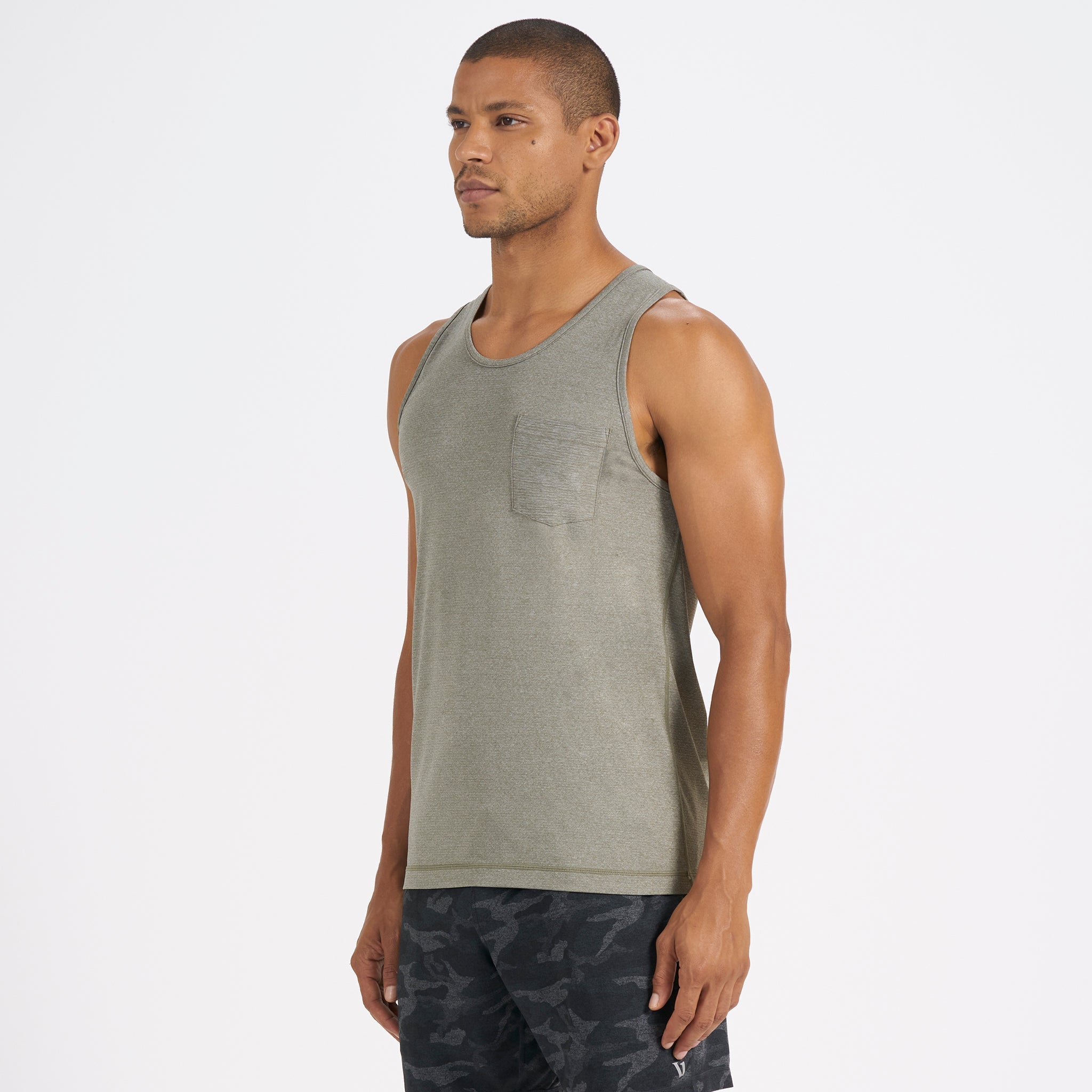 Tradewind Performance Tank | Army Heather
