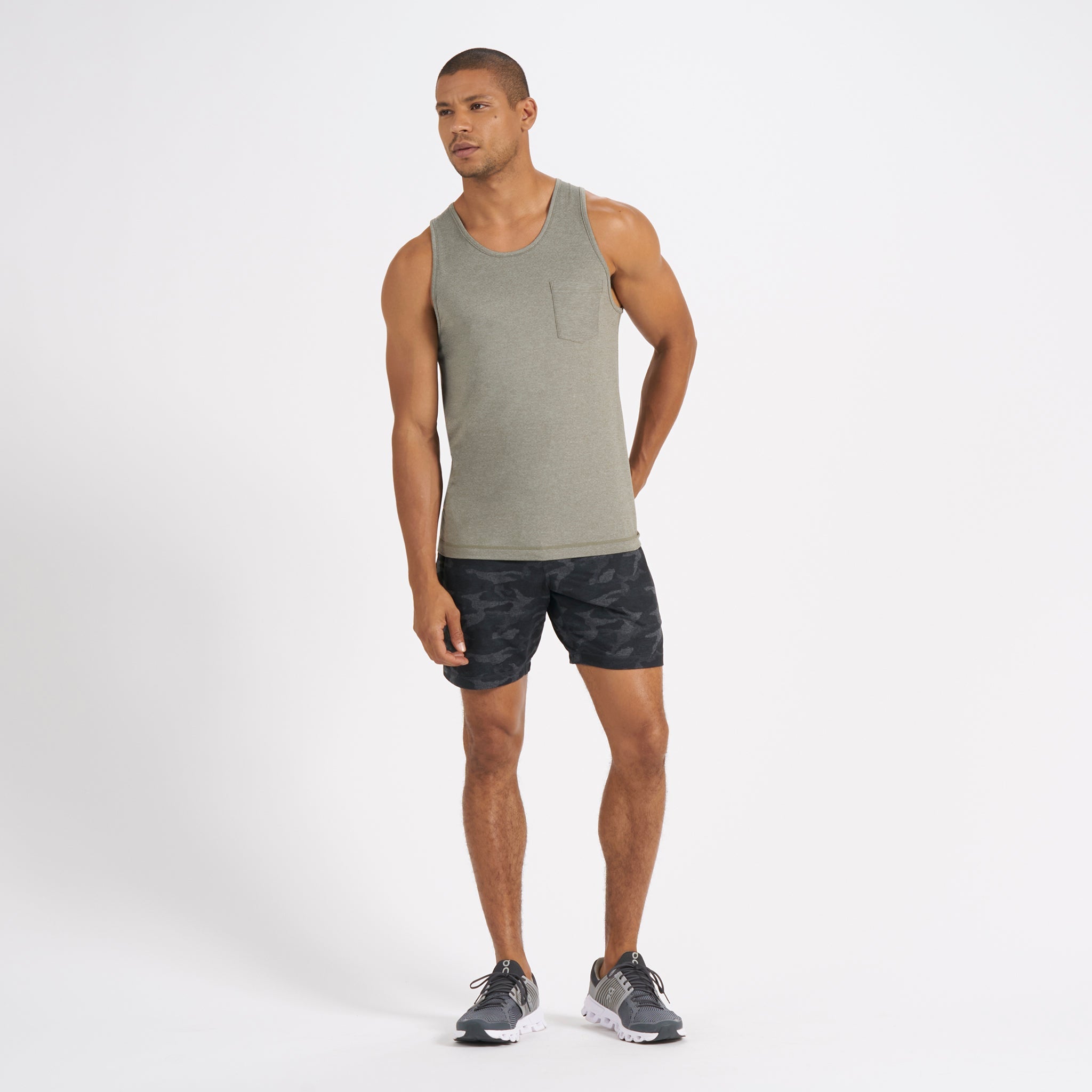Tradewind Performance Tank | Army Heather