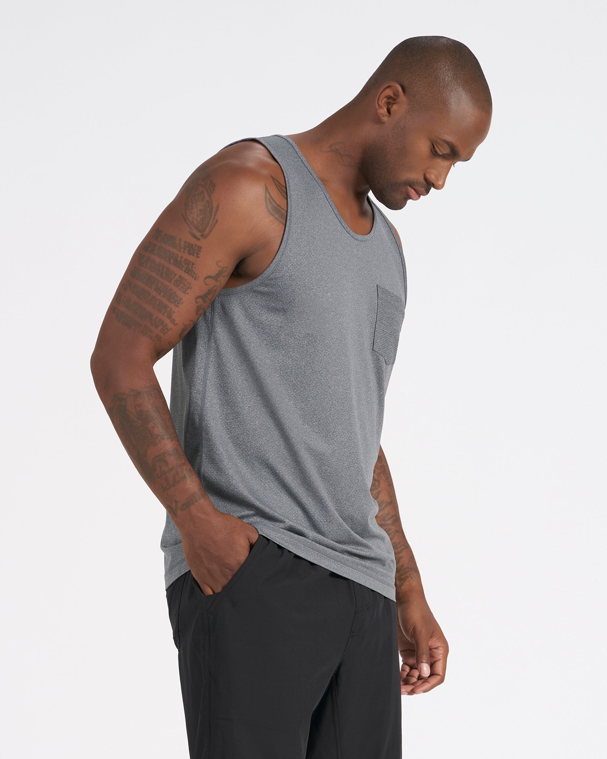 Tradewind Performance Tank | Heather Grey