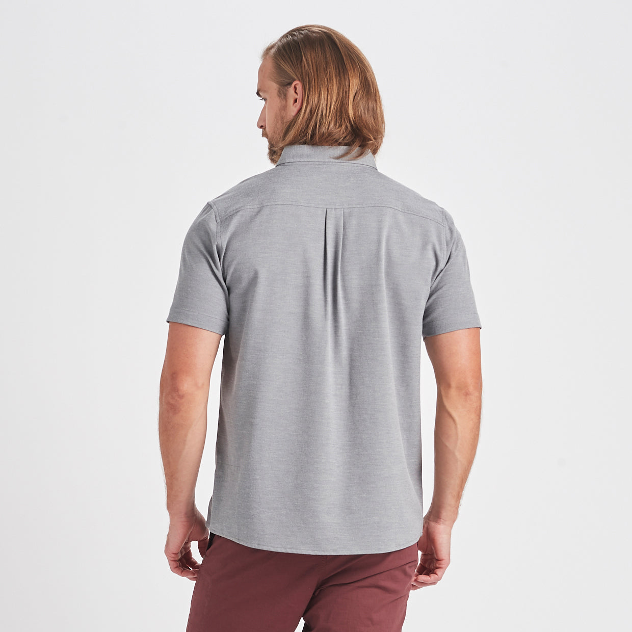 Bishop Short-Sleeve Button-Down | Light Grey