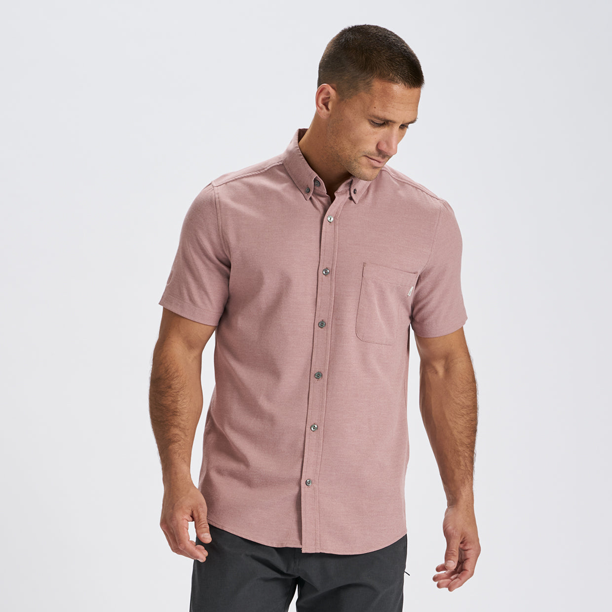 Bishop Short-Sleeve Button-Down | Saltwater Red