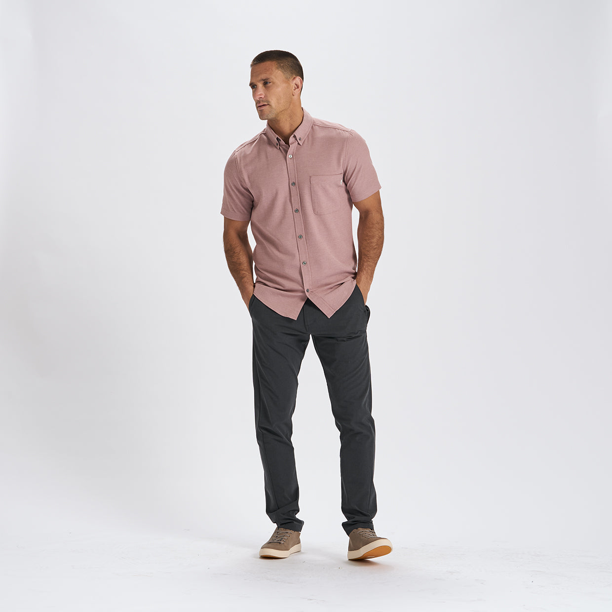 Bishop Short-Sleeve Button-Down | Saltwater Red