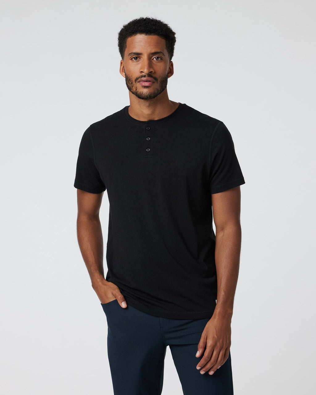 Short-Sleeve Tuvalu Henley | Black