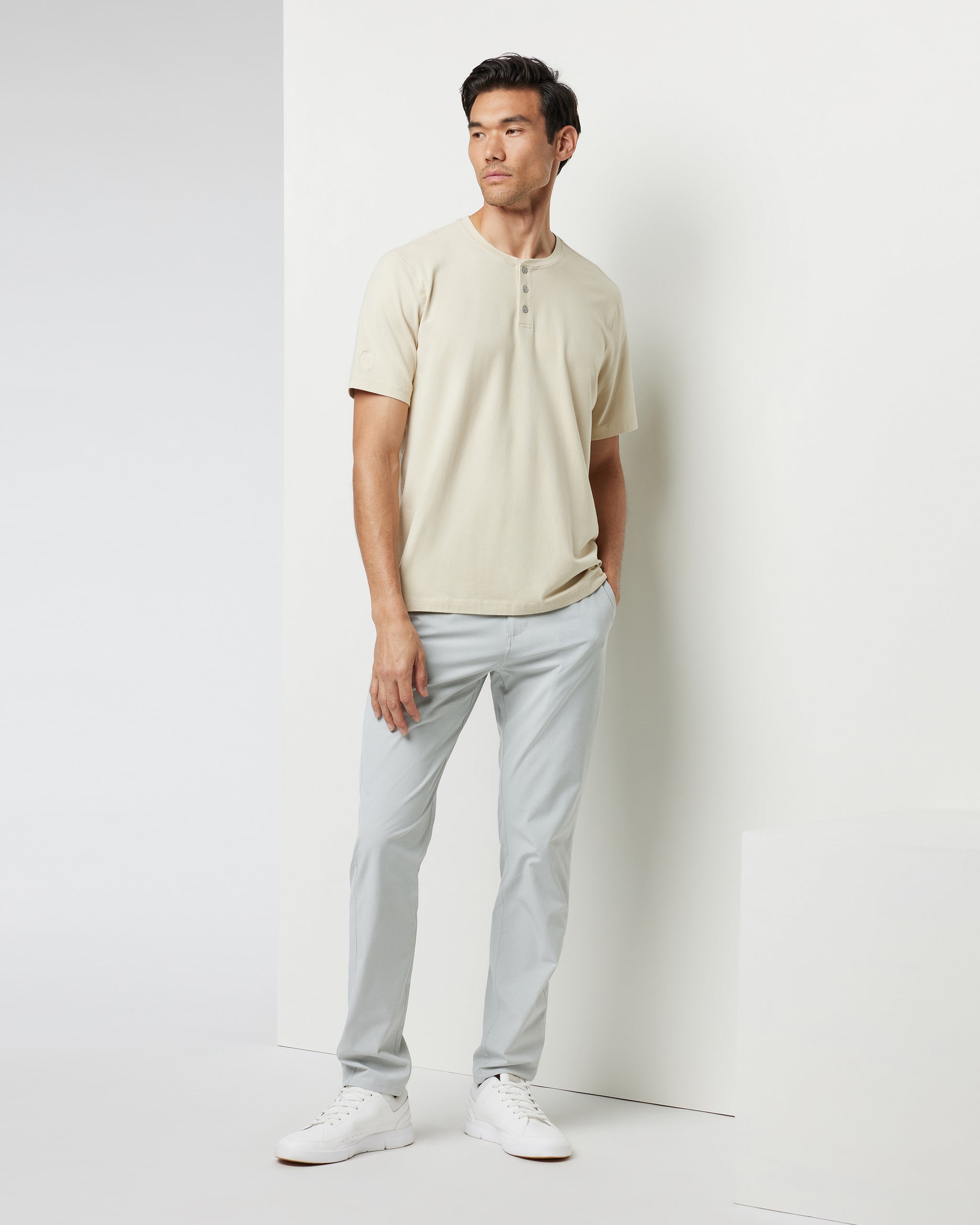 Short Sleeve Tuvalu Henley | Cashew