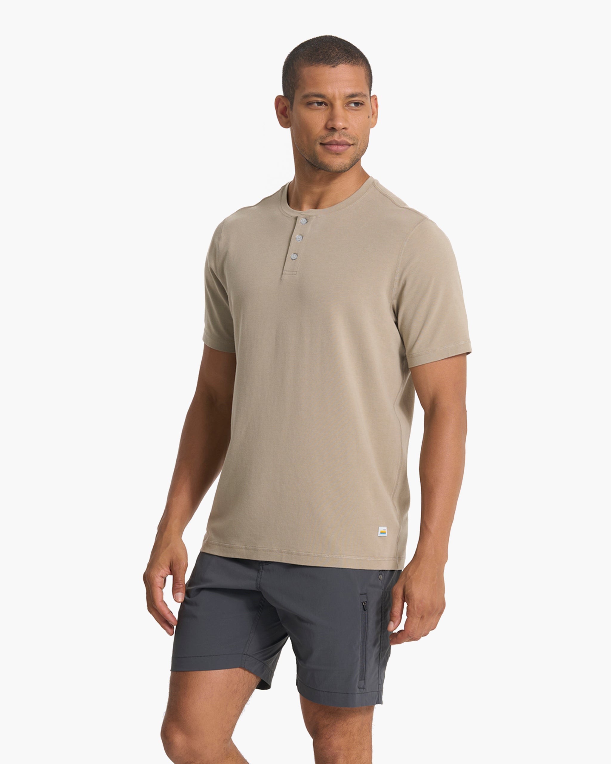Short Sleeve Tuvalu Henley | Gravel