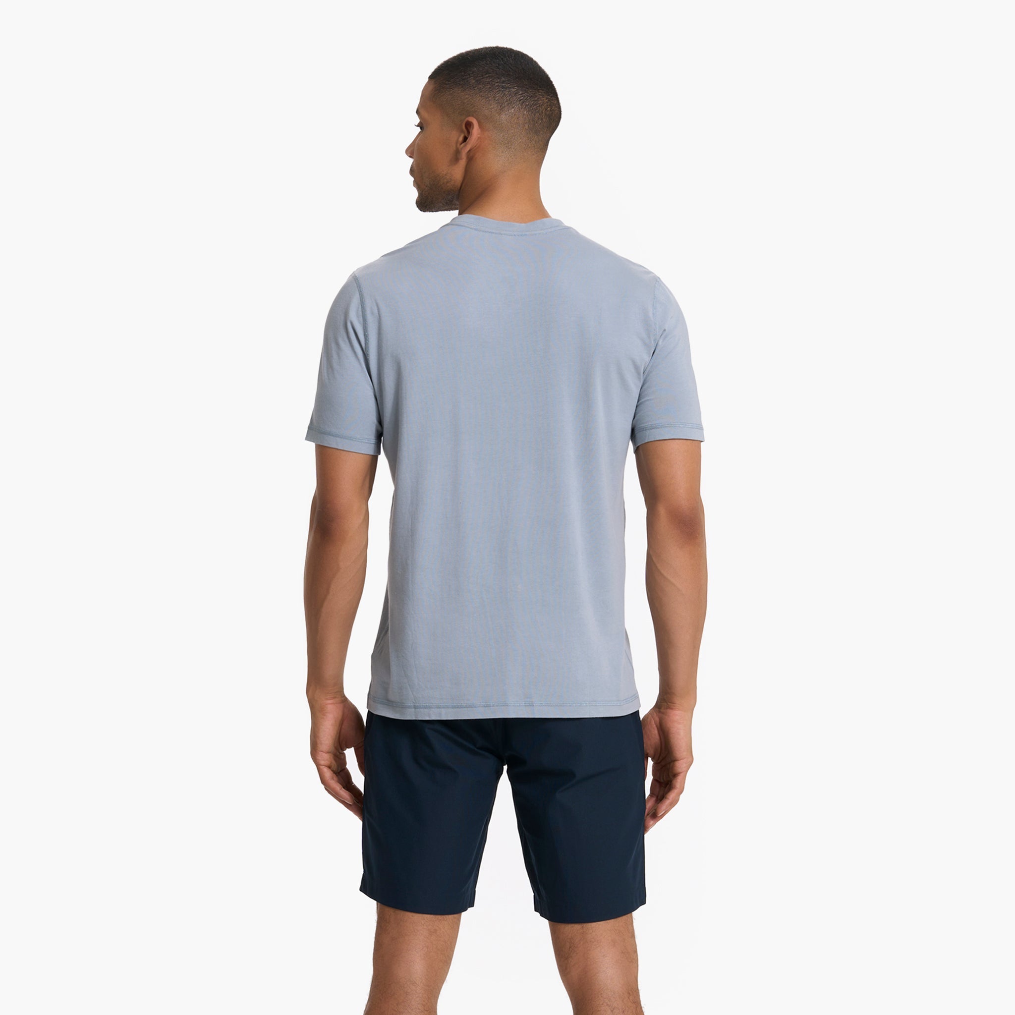 Short Sleeve Tuvalu Henley | Light Cloud