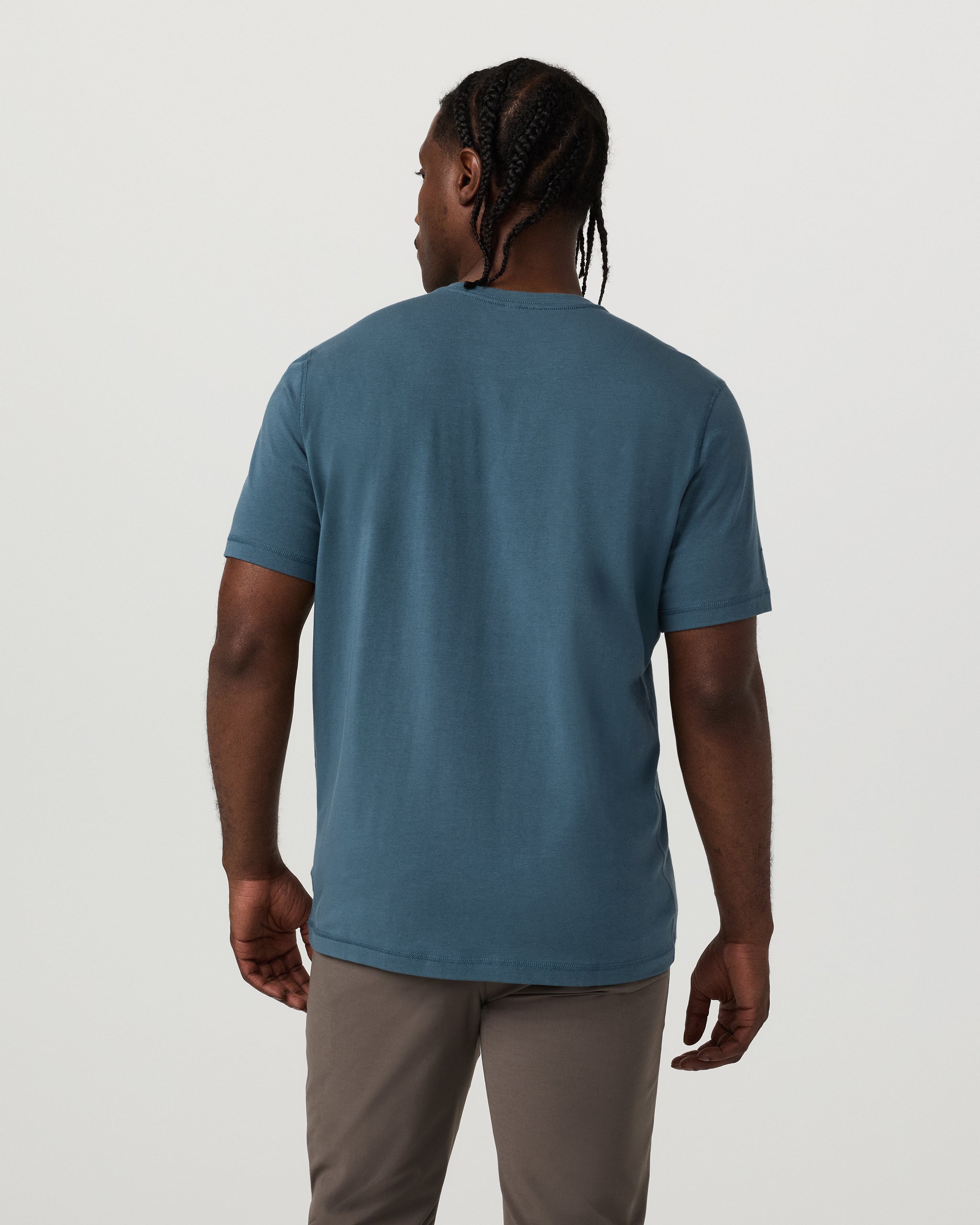 Short Sleeve Tuvalu Henley | Light Deep Sea