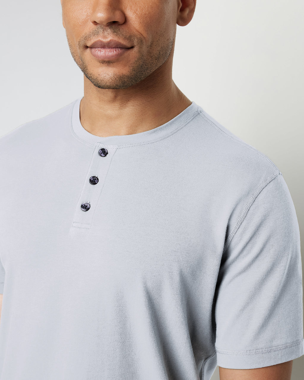 Short-Sleeve Tuvalu Henley | Frost Grey