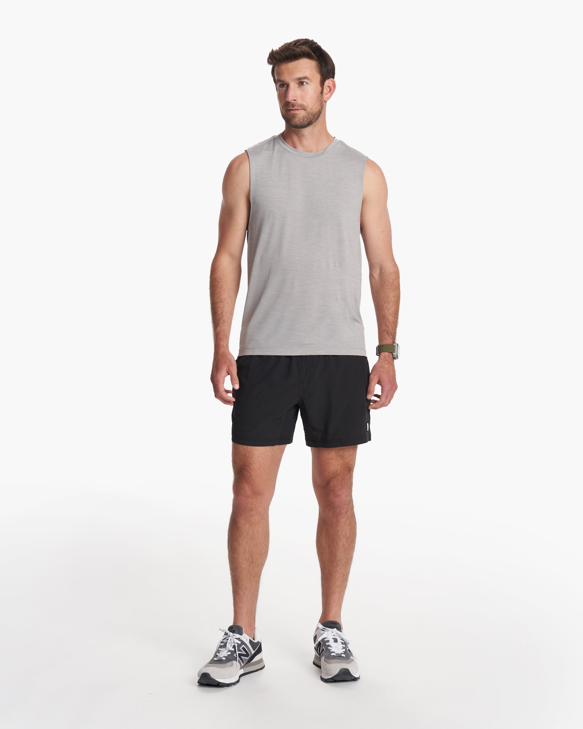Zephyr Muscle Tee | Heather Grey