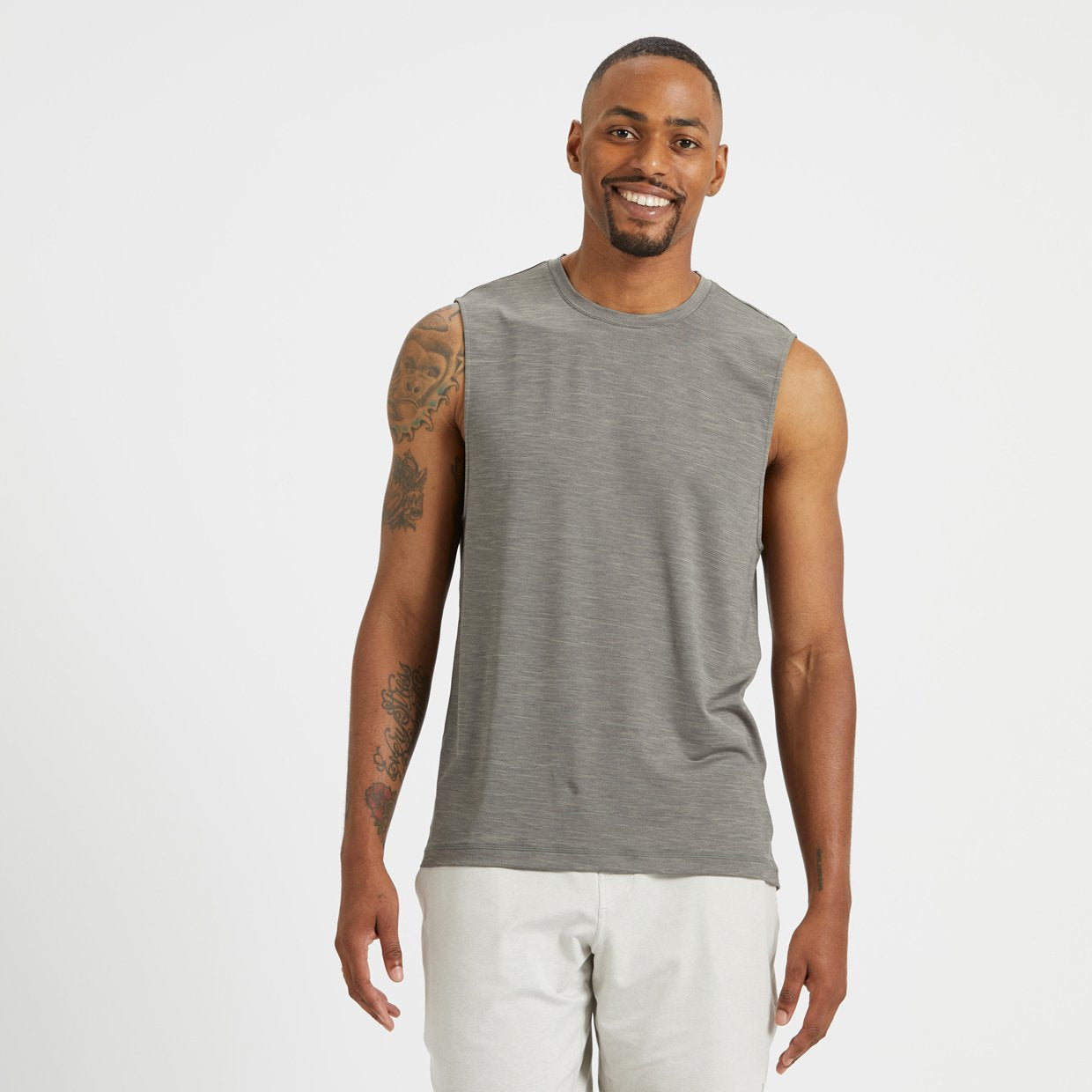 Zephyr Muscle Tee | Charcoal Heather