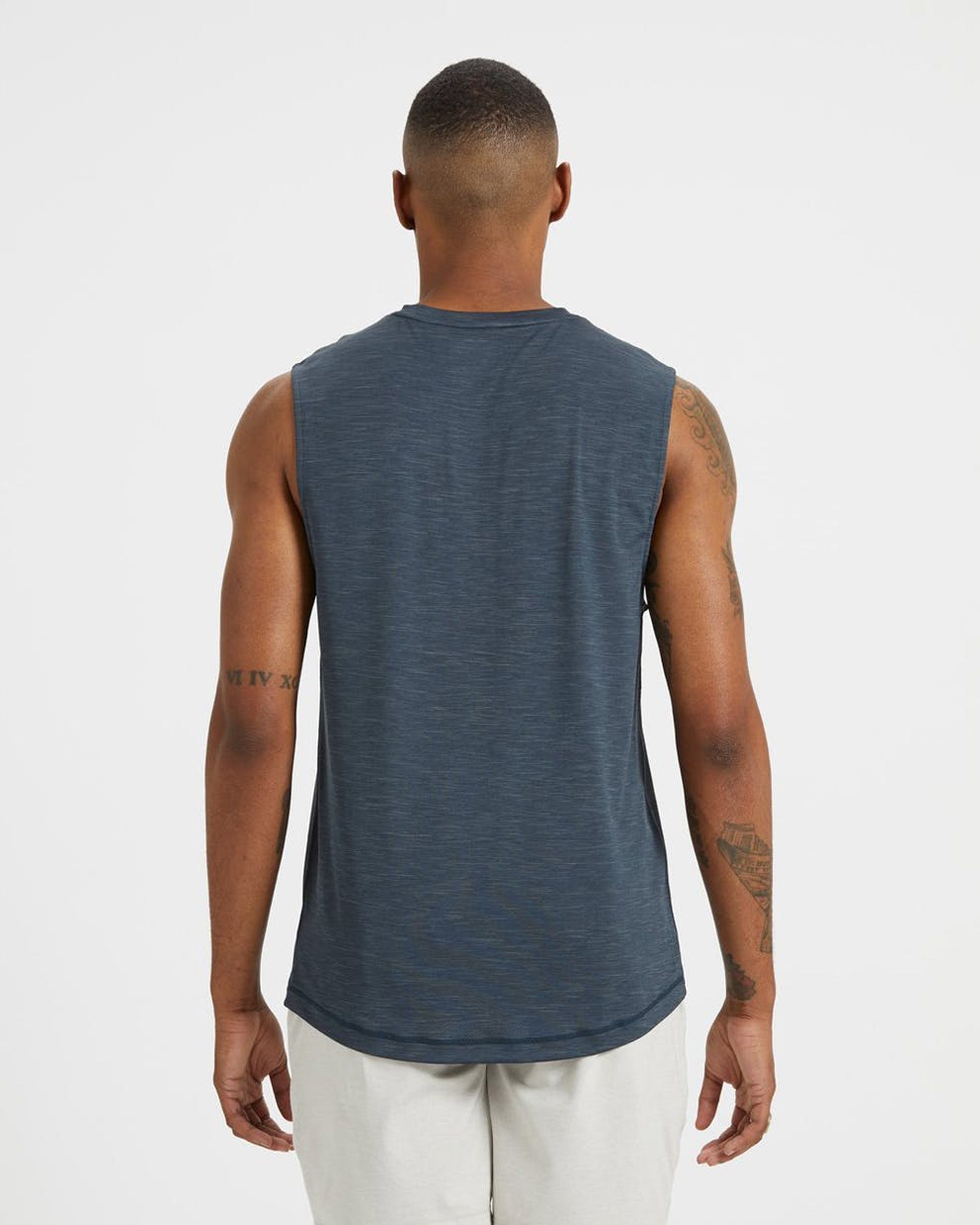 Zephyr Muscle Tee | Indigo Heather