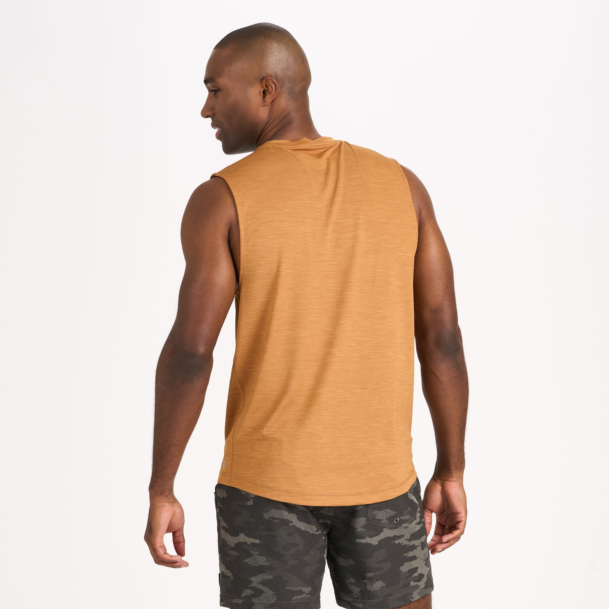 Zephyr Muscle Tee | Turmeric Heather