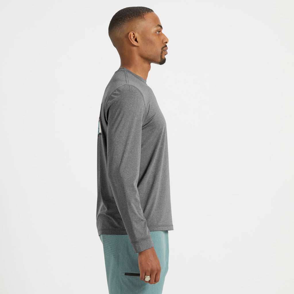 Long-Sleeve Uluwatu Water Tee | Charcoal Heather