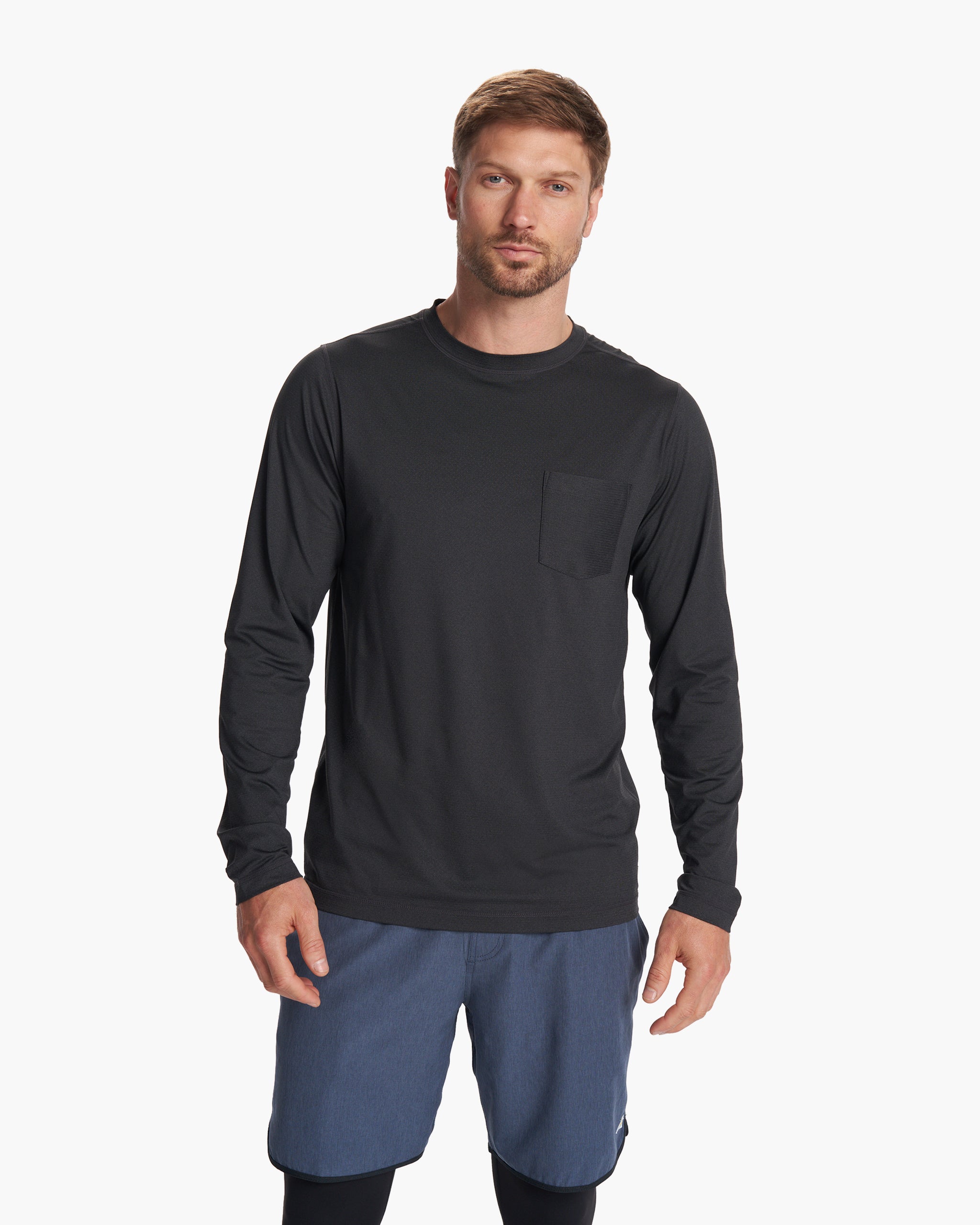 Long-Sleeve Tradewind Performance Tee | Black Heather