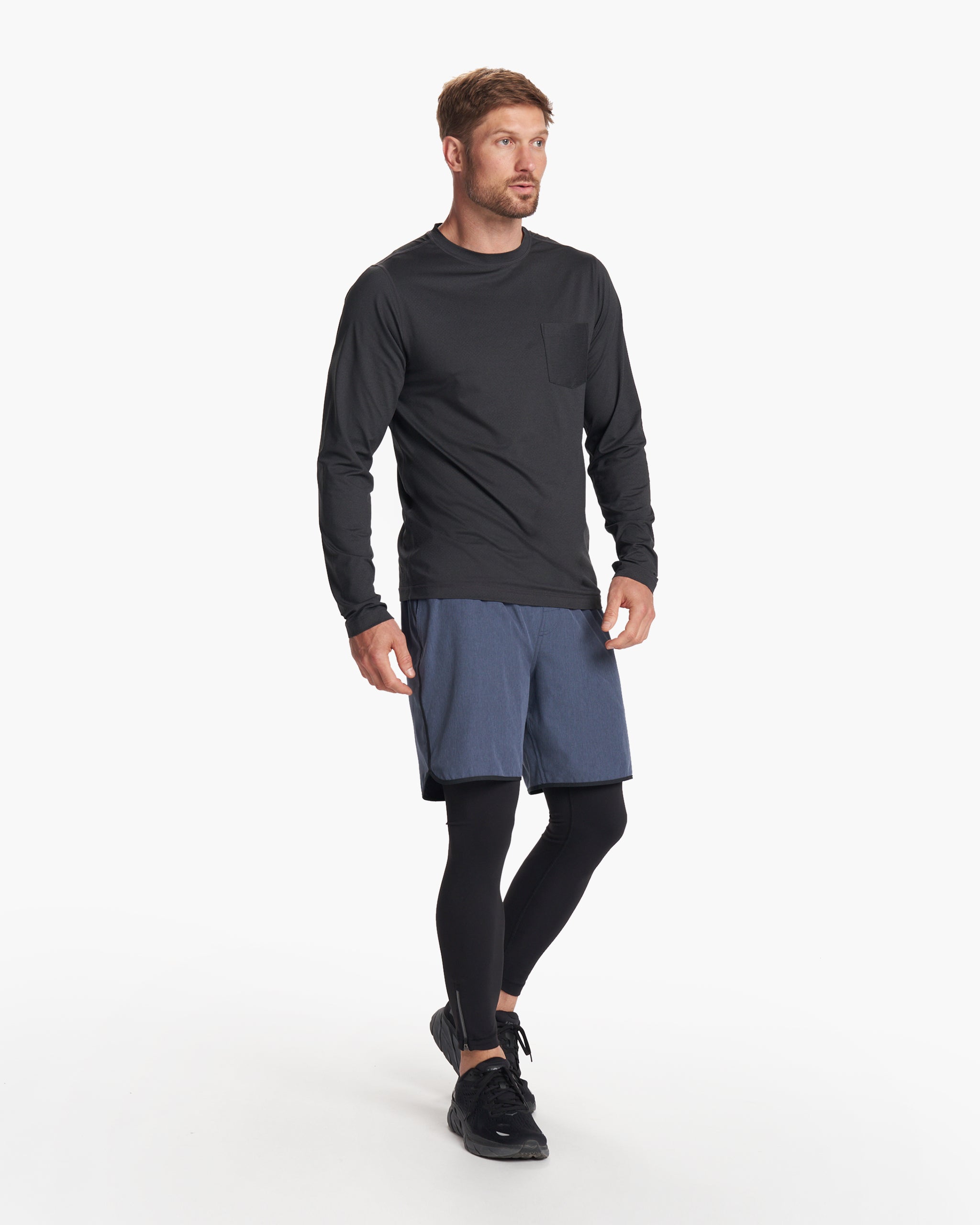 Long-Sleeve Tradewind Performance Tee | Black Heather