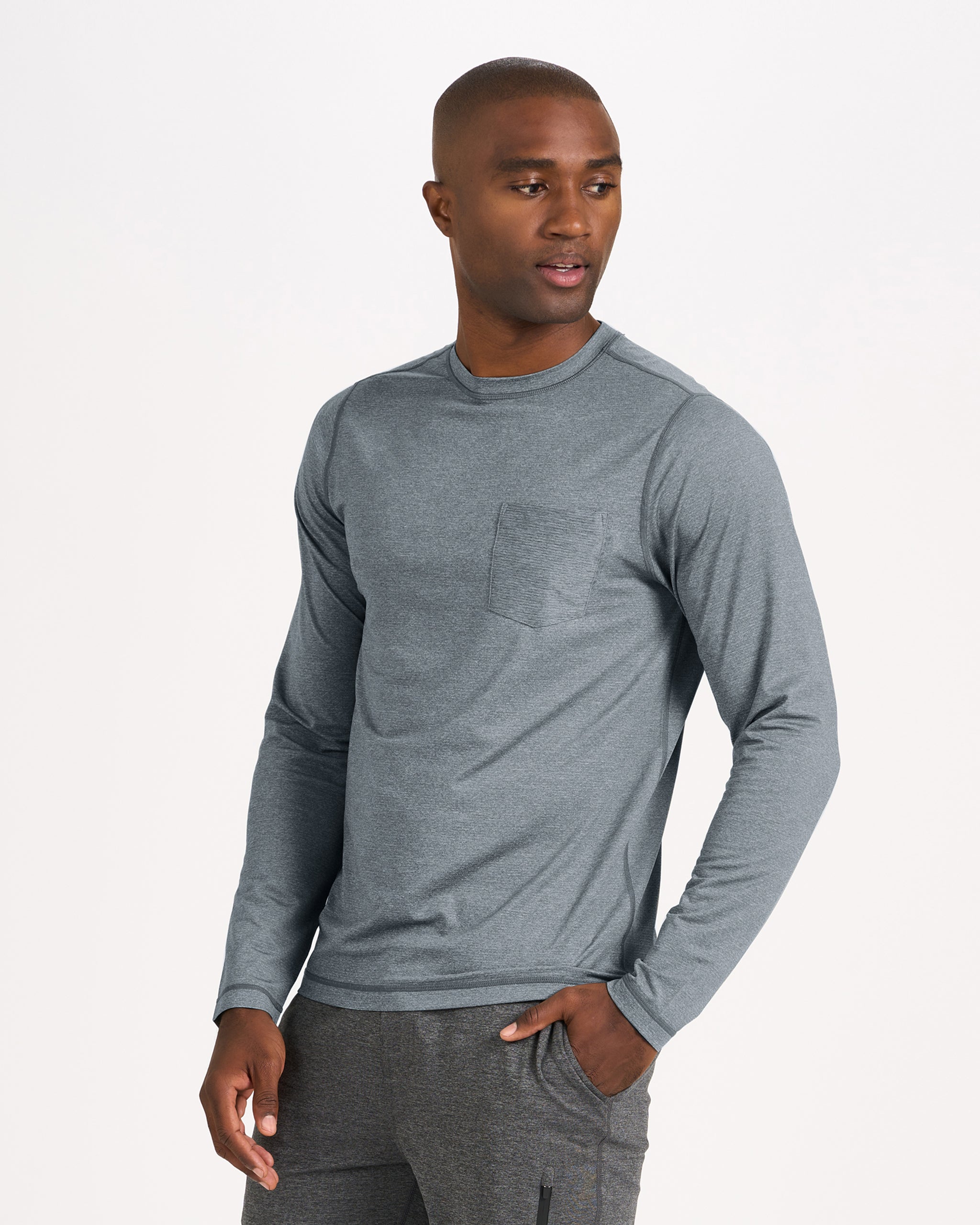 Long Sleeve Tradewind Performance Tee | Cloud Heather
