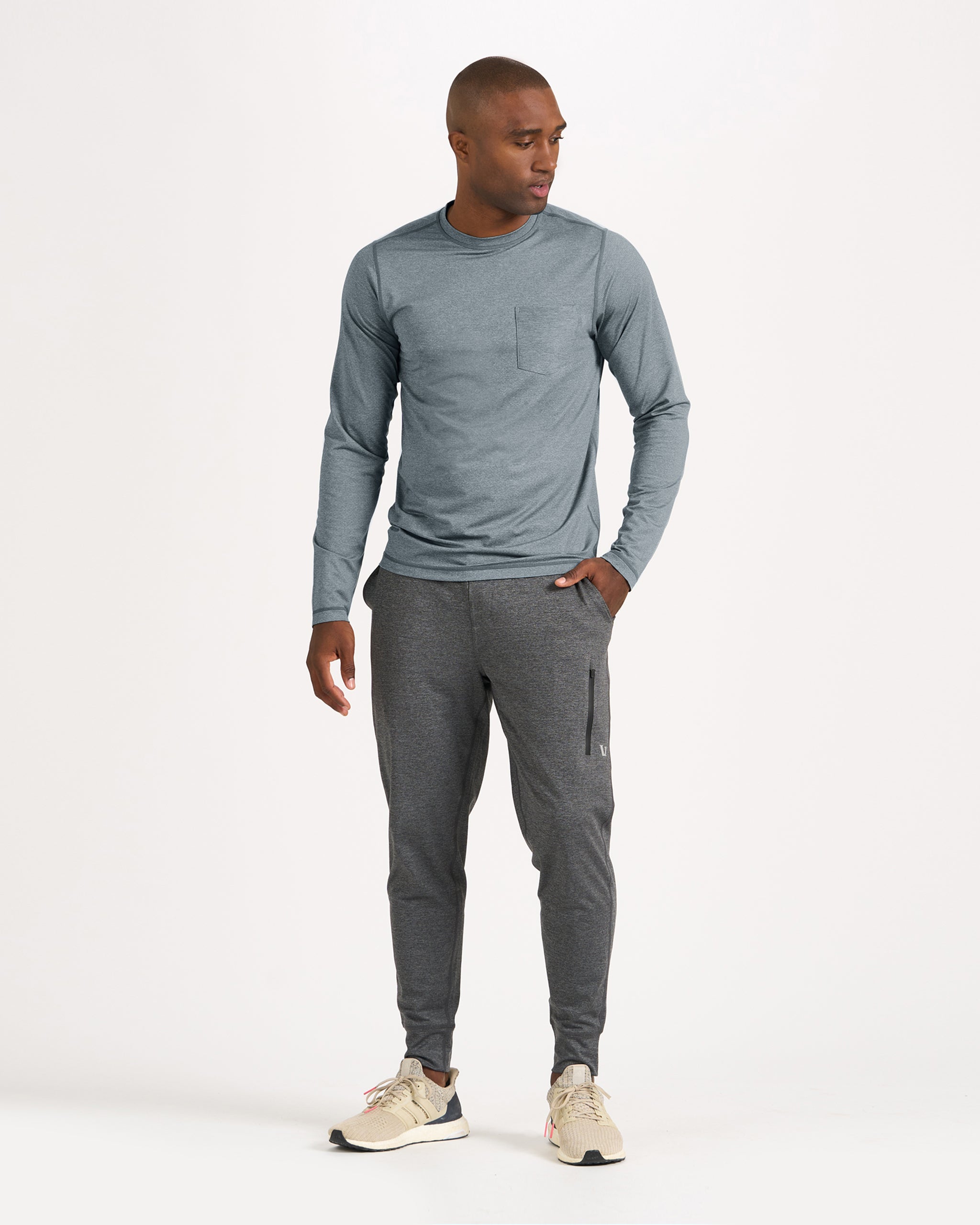 Long Sleeve Tradewind Performance Tee | Cloud Heather