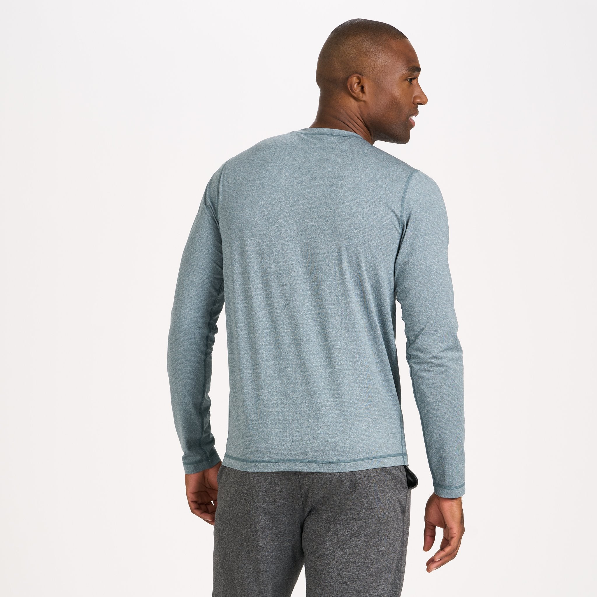 Long-Sleeve Tradewind Performance Tee | Steel Blue Heather