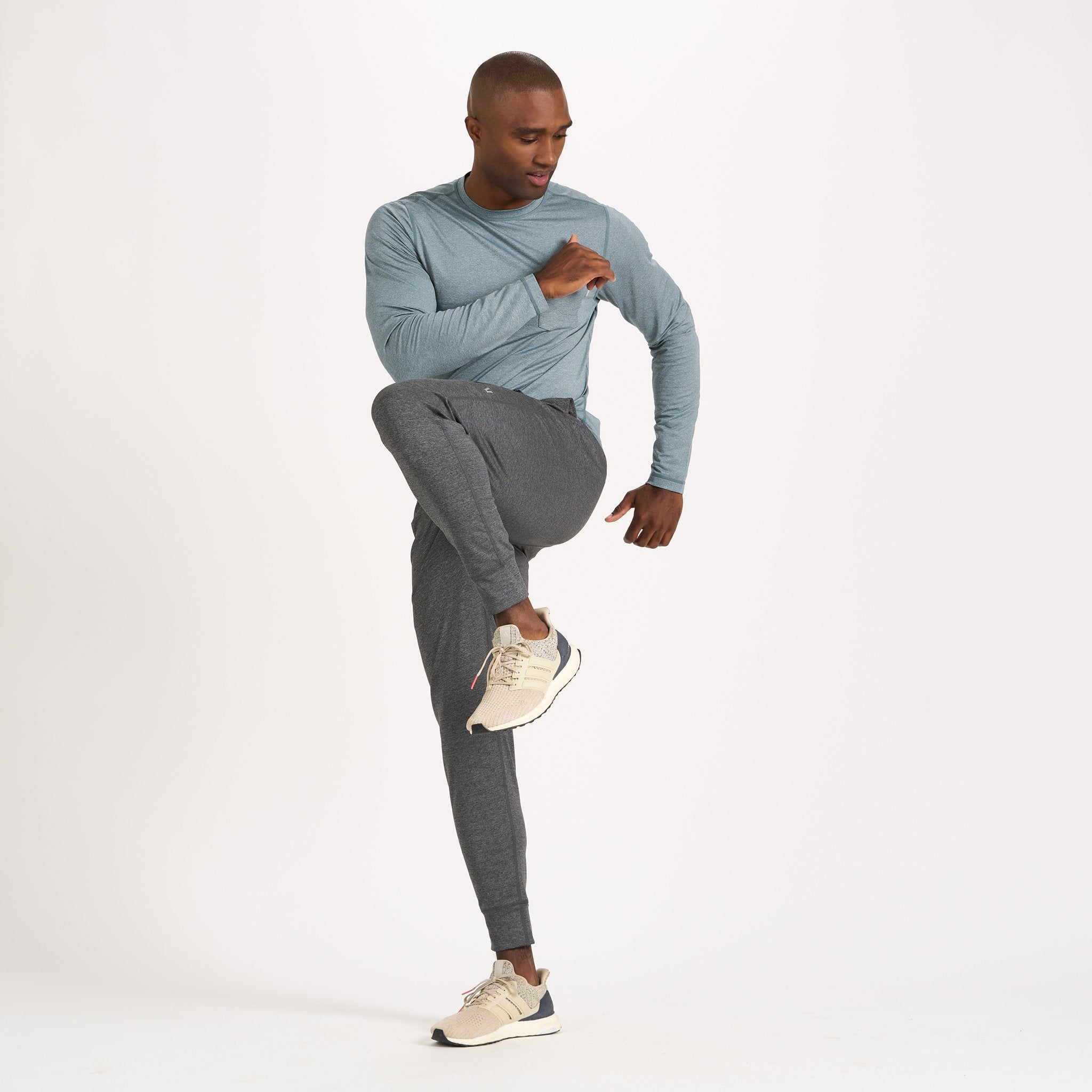 Long-Sleeve Tradewind Performance Tee | Steel Blue Heather