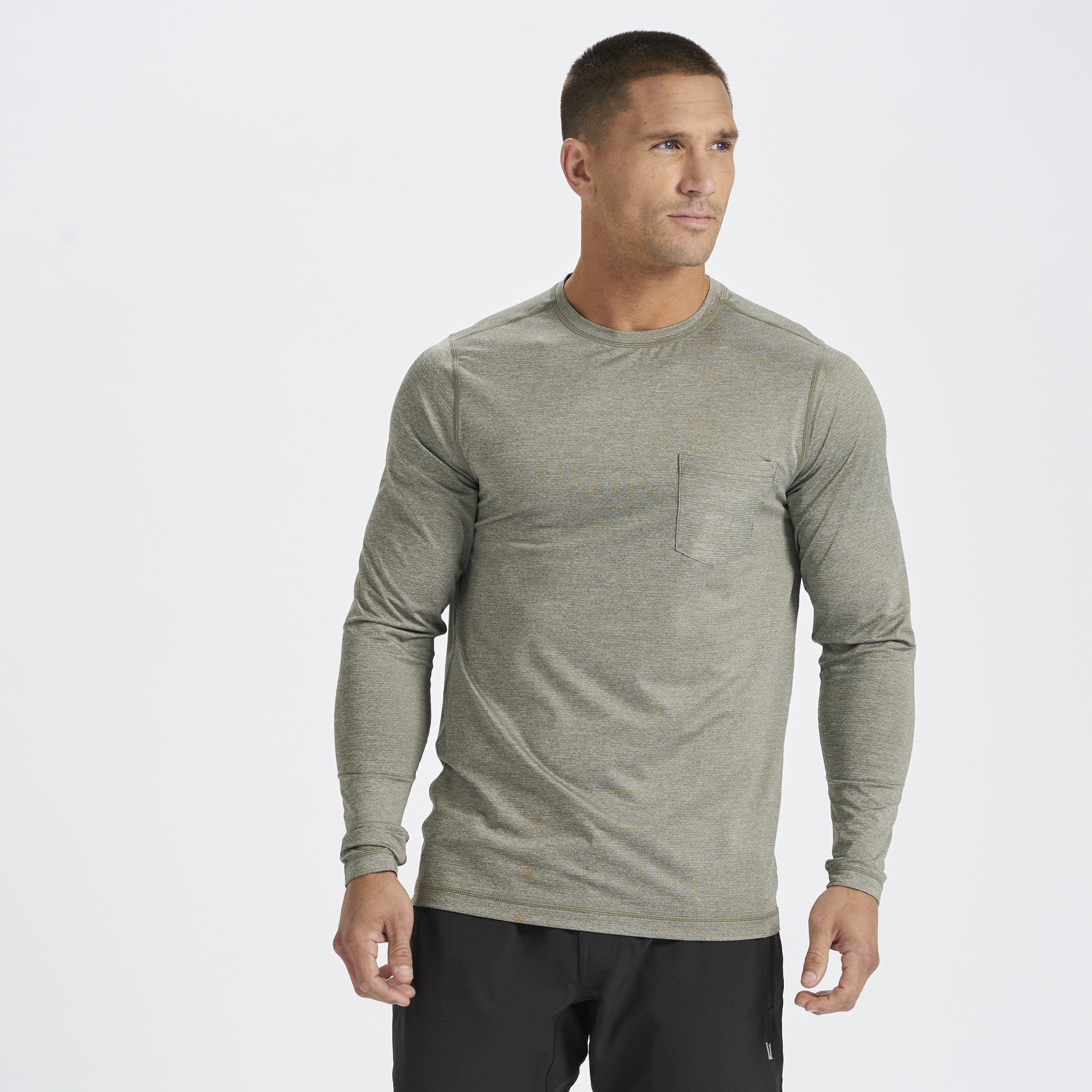 Long-Sleeve Tradewind Performance Tee | Army Heather