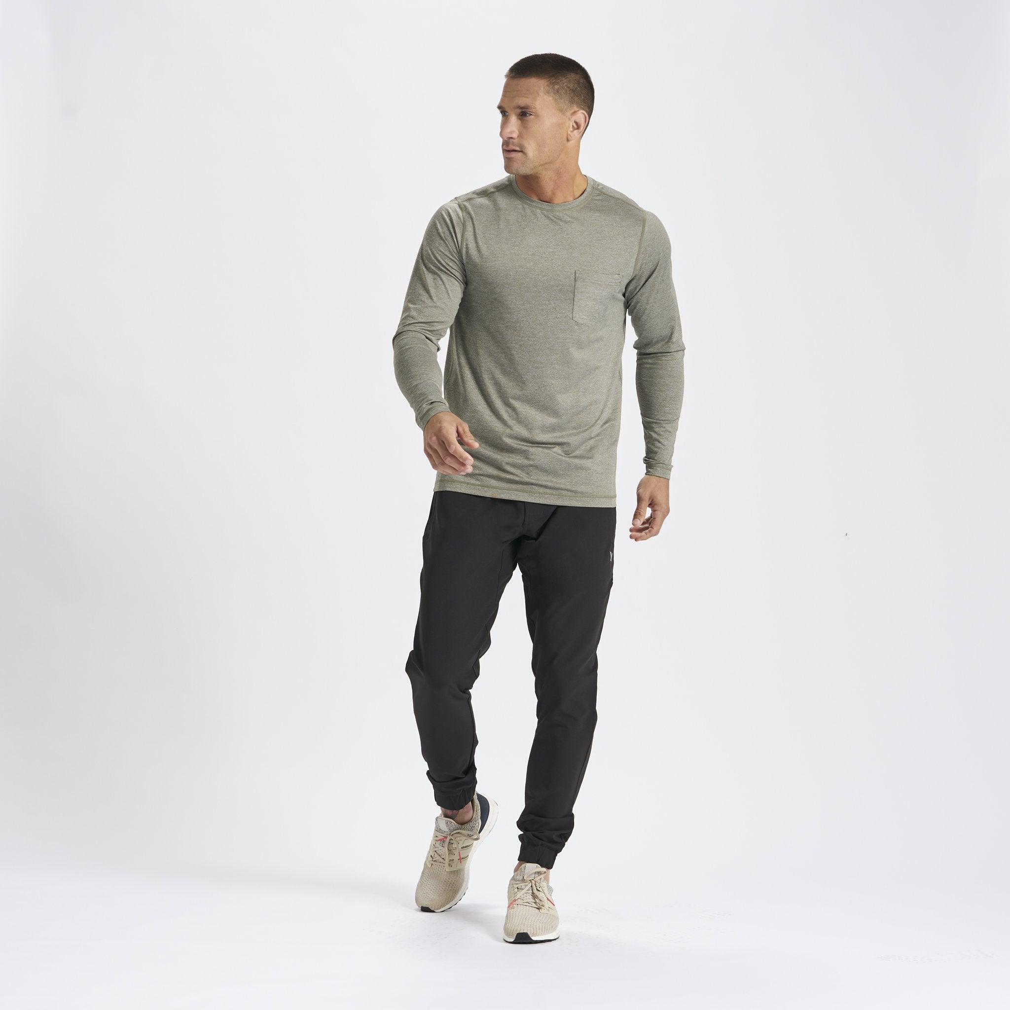 Long-Sleeve Tradewind Performance Tee | Army Heather