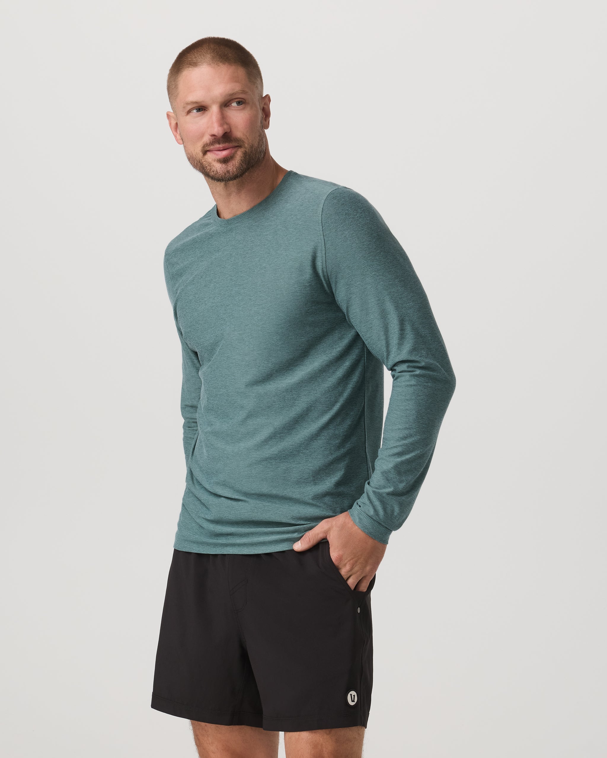 Long Sleeve Strato Tech Tee | Bluegrass Heather