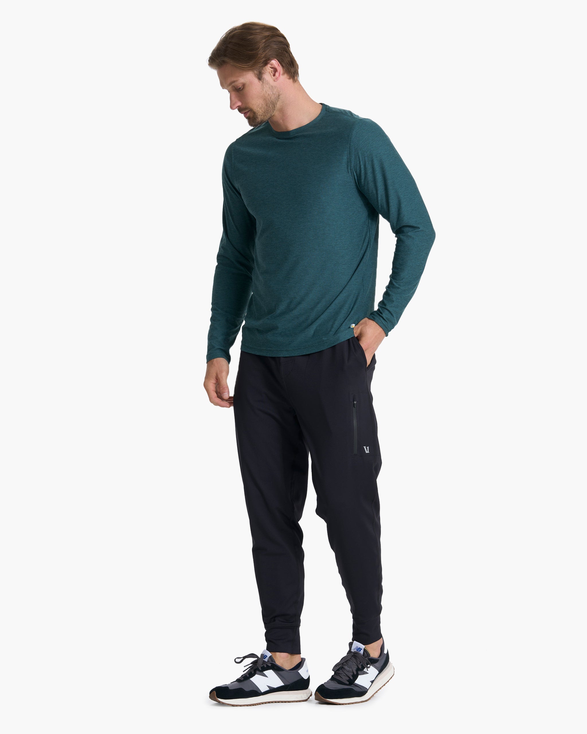 Long Sleeve Strato Tech Tee | Beryl Heather
