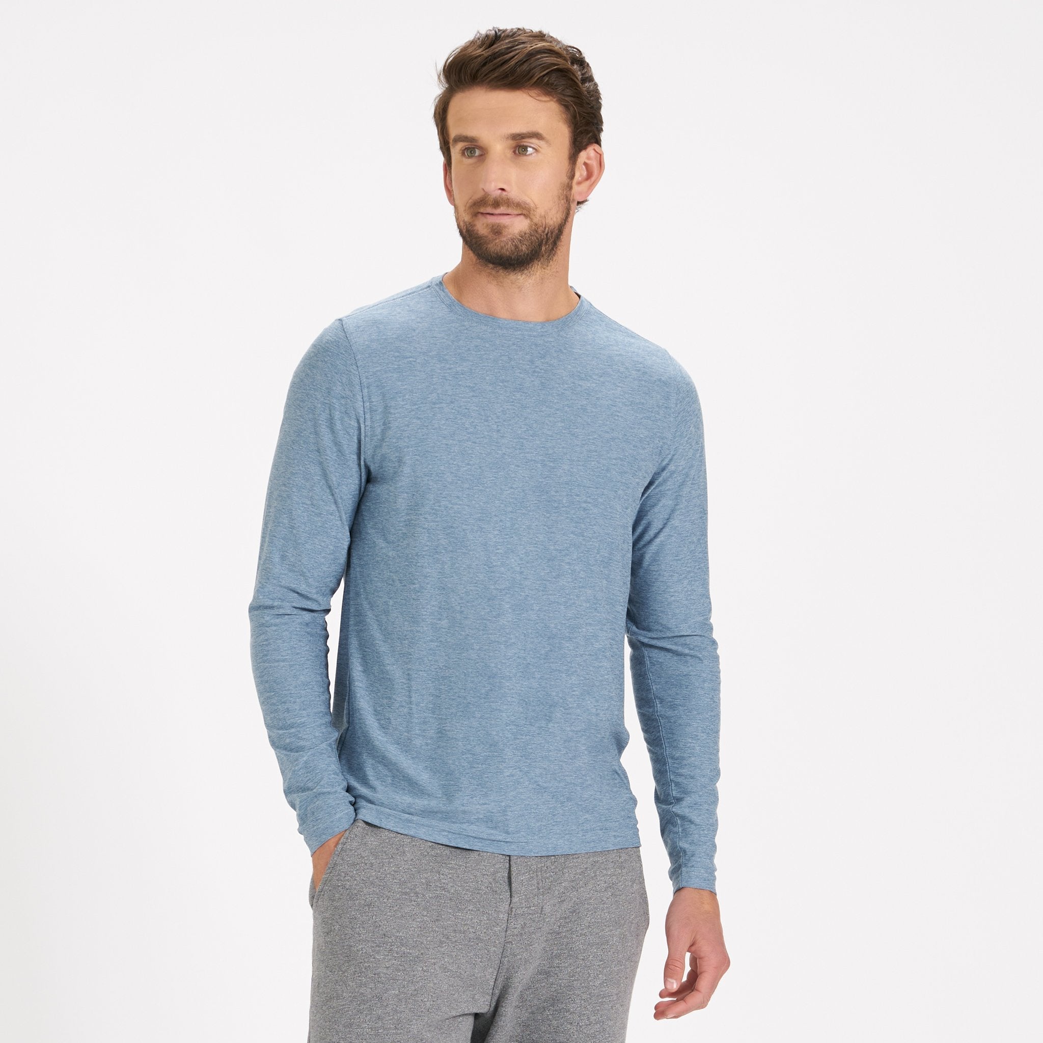 Long-Sleeve Strato Tech Tee | Cloud Heather