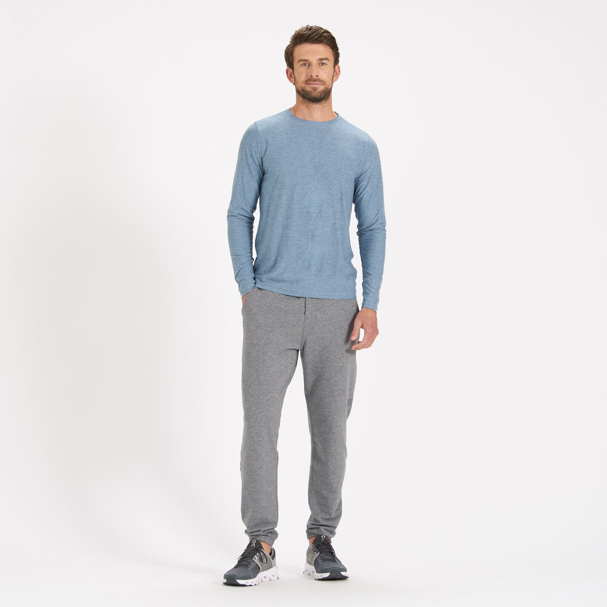 Long-Sleeve Strato Tech Tee | Cloud Heather