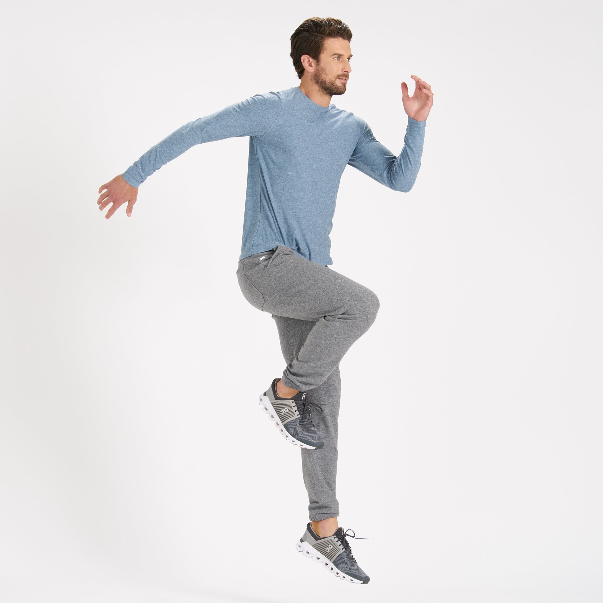 Long-Sleeve Strato Tech Tee | Cloud Heather