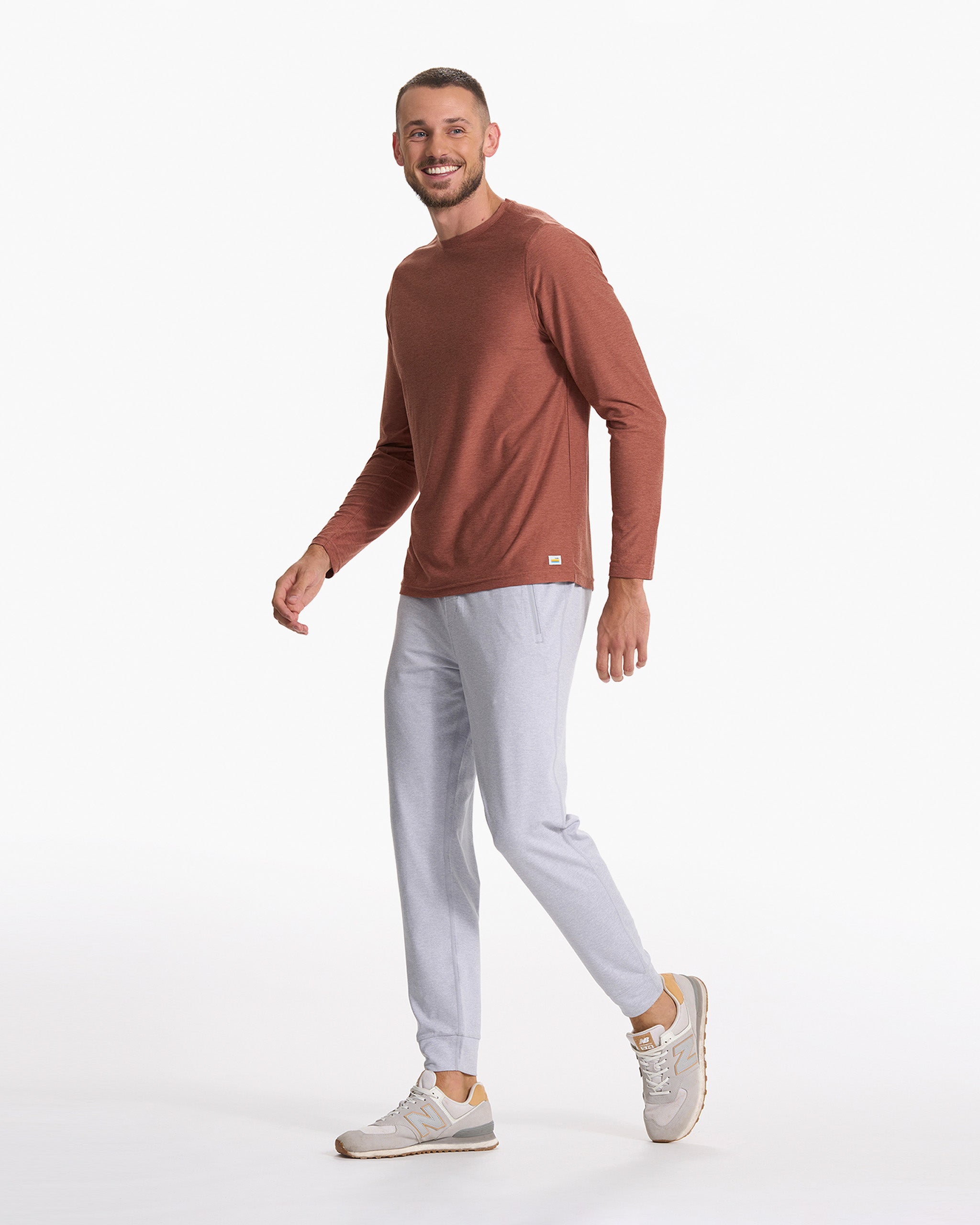 Long Sleeve Strato Tech Tee | Copper Heather