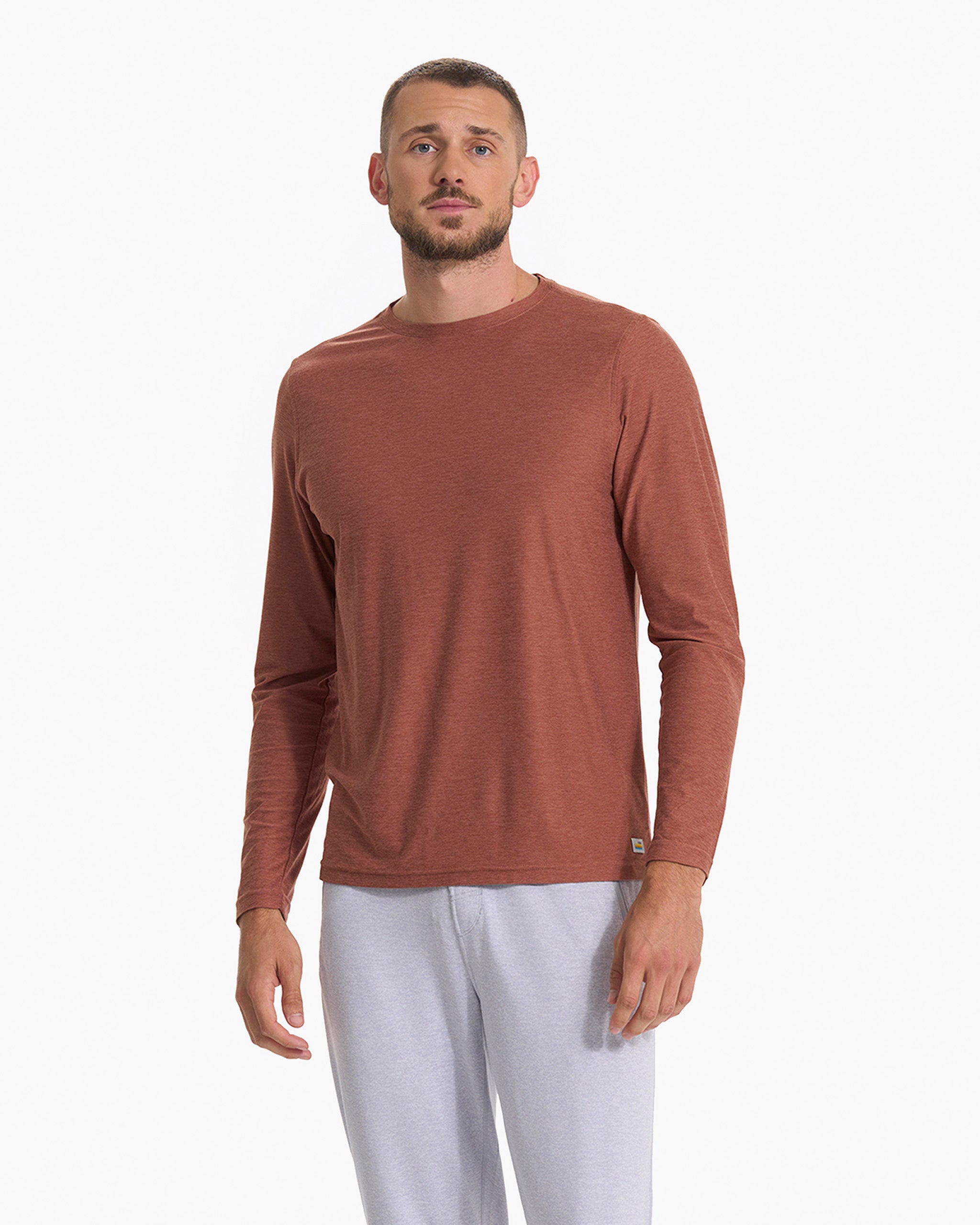 Long Sleeve Strato Tech Tee | Copper Heather