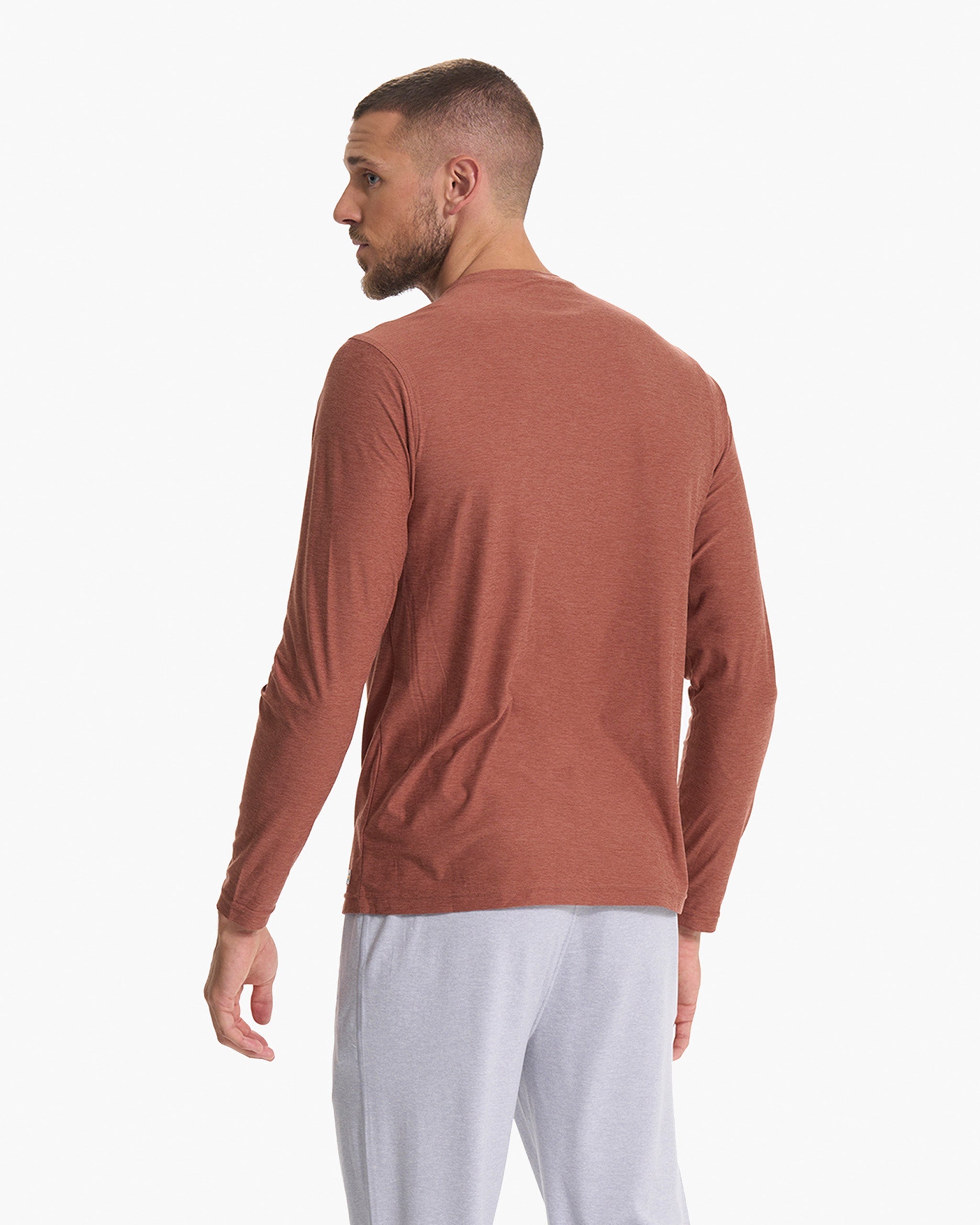 Long Sleeve Strato Tech Tee | Copper Heather